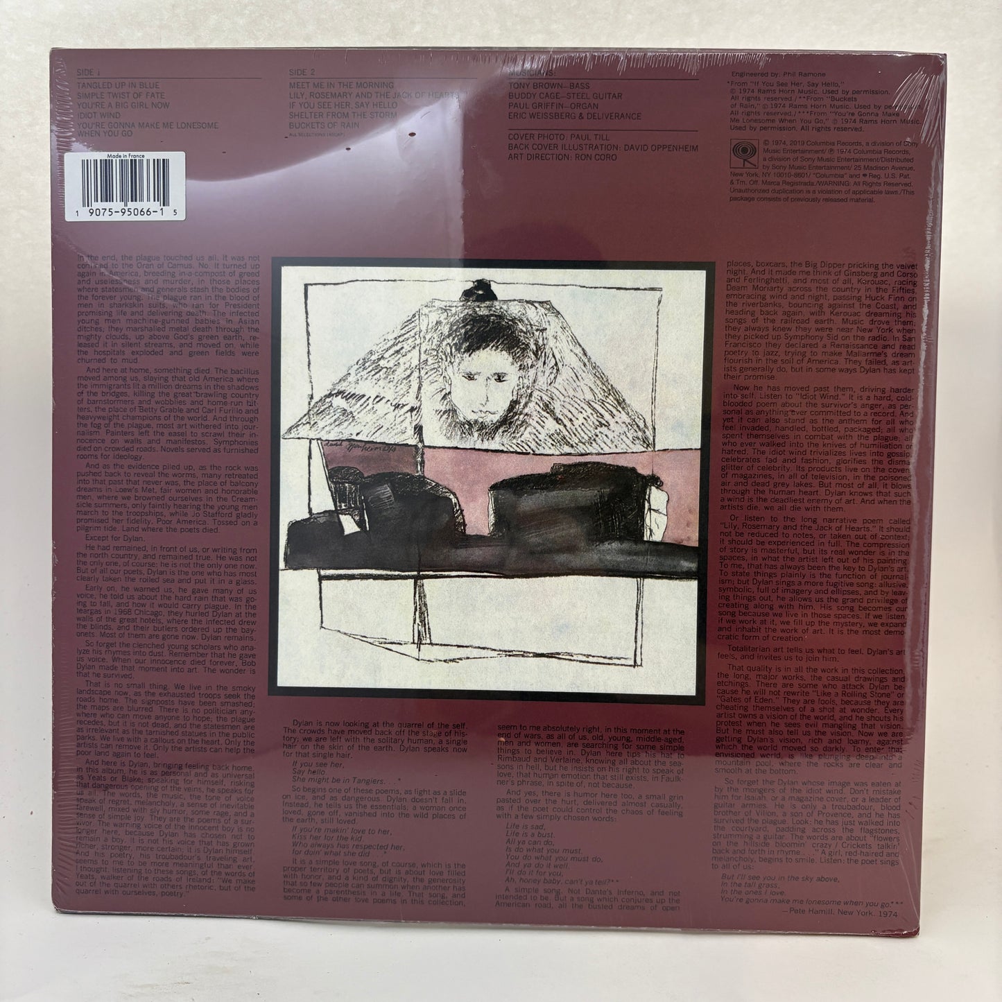 Bob Dylan : Blood On The Tracks (LP,Album,Reissue)