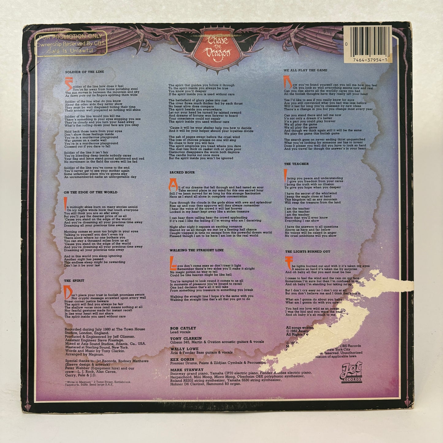 Magnum (3) : Chase The Dragon (LP,Album,Promo)