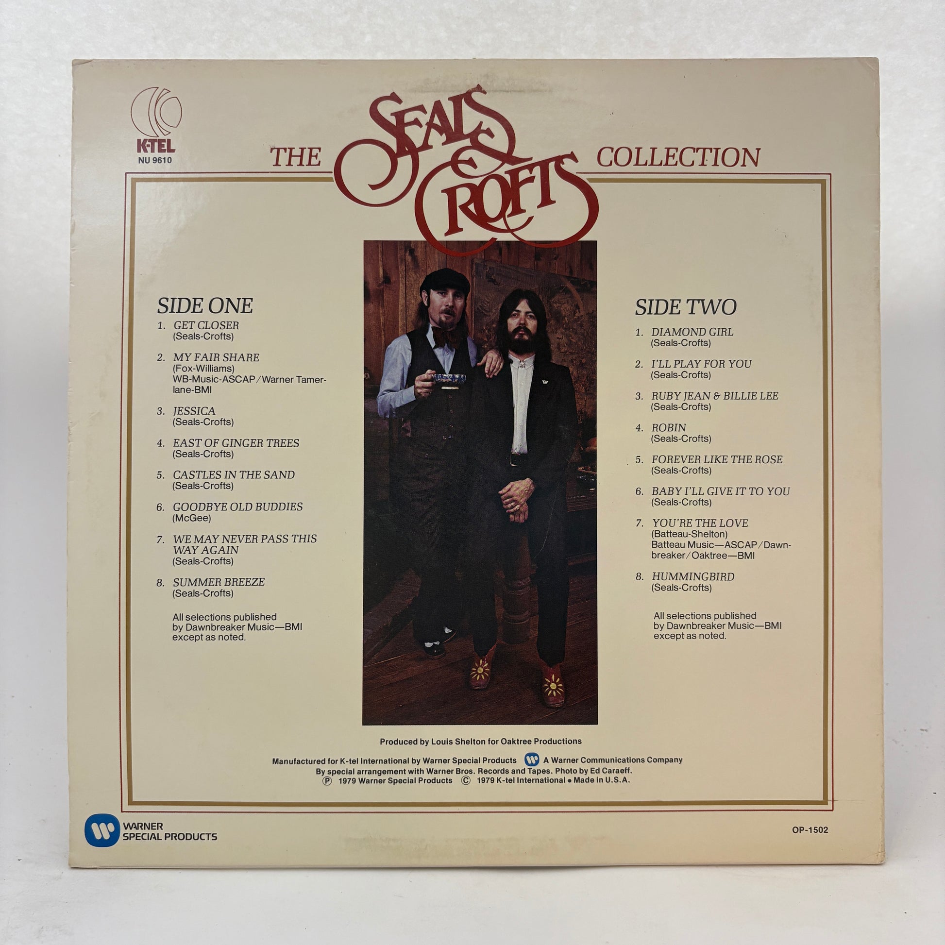 Seals & Crofts : K-tel Presents The Seals & Crofts Collection (LP,Album,Compilation,Repress,Stereo)