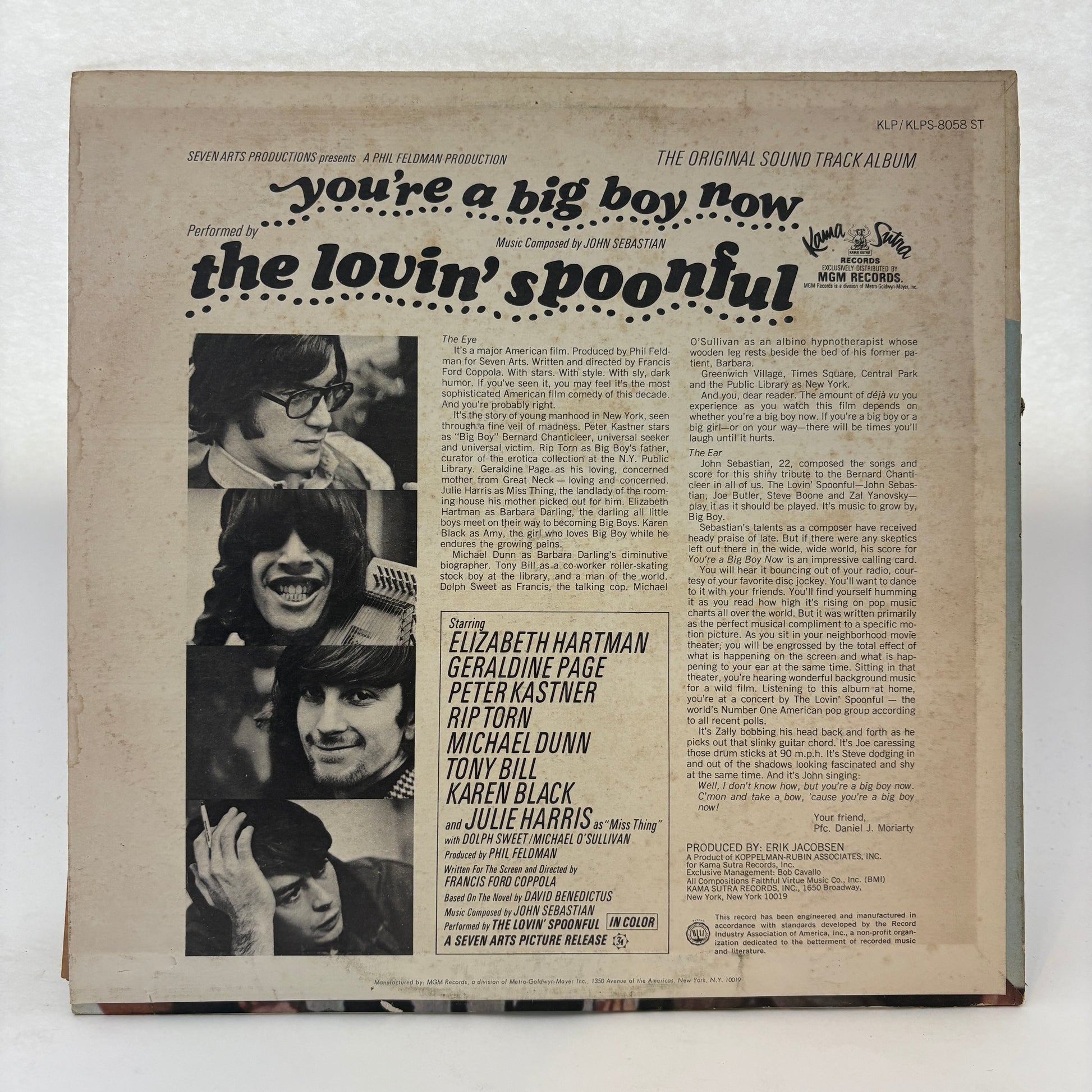 The Lovin' Spoonful : You're A Big Boy Now - The Original Sound Track Album (Album,Mono,LP)