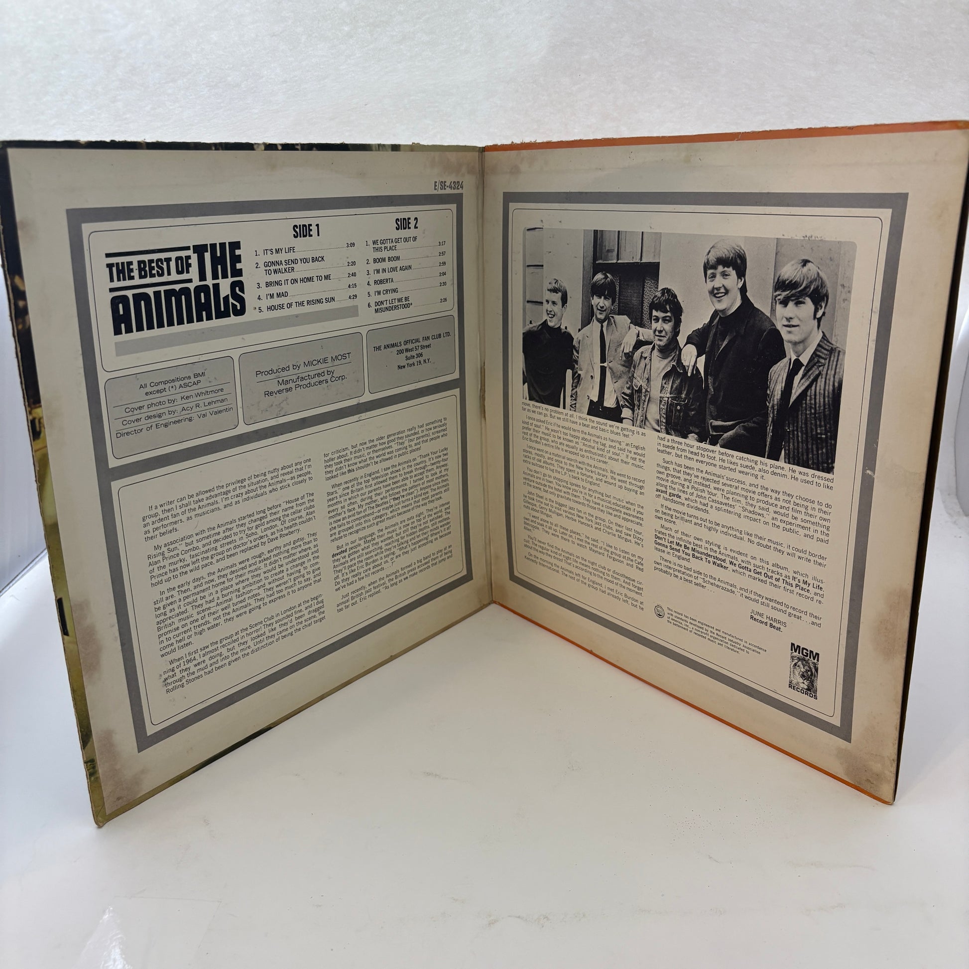 The Animals : The Best Of The Animals (LP,Compilation,Stereo)