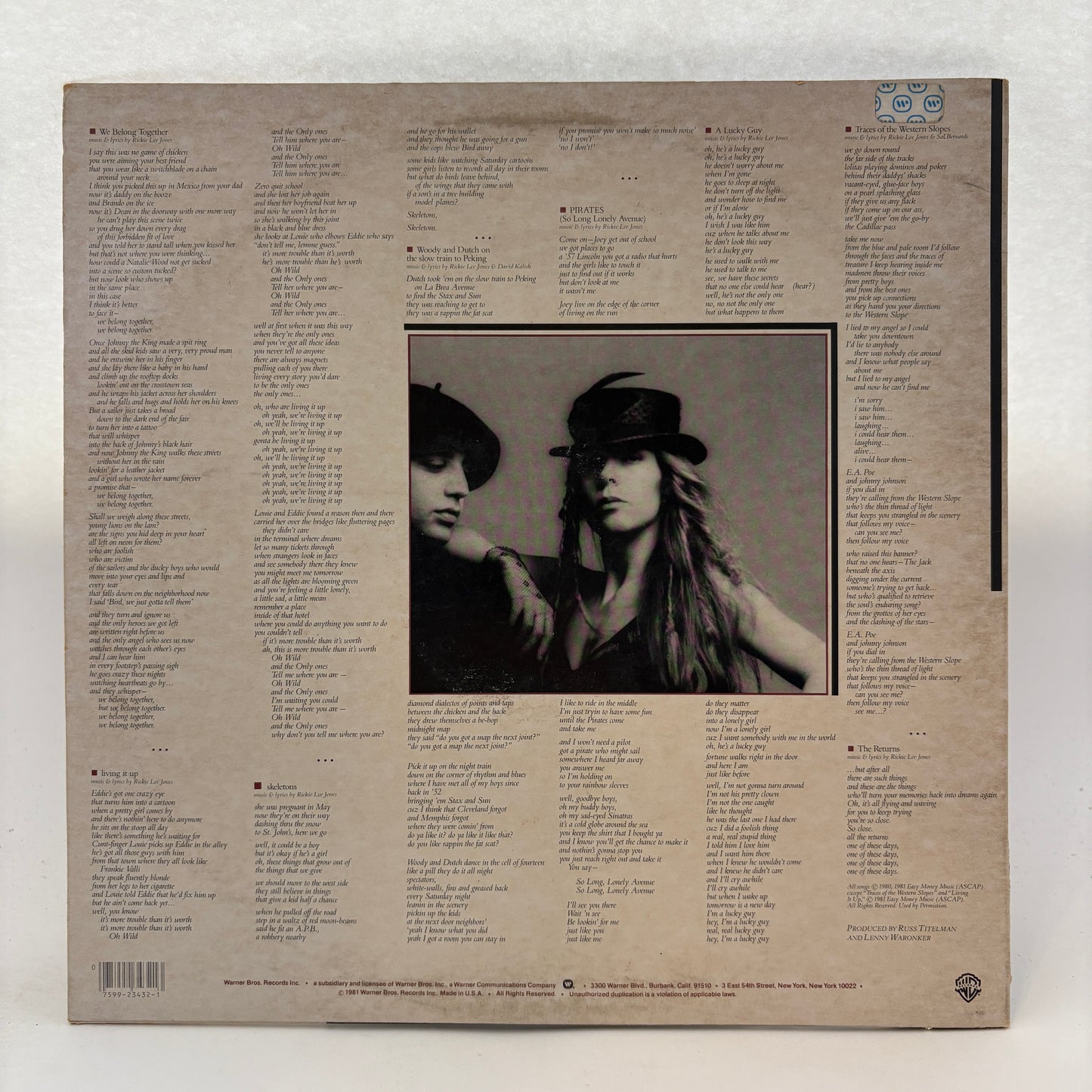 Rickie Lee Jones : Pirates (LP,Album)