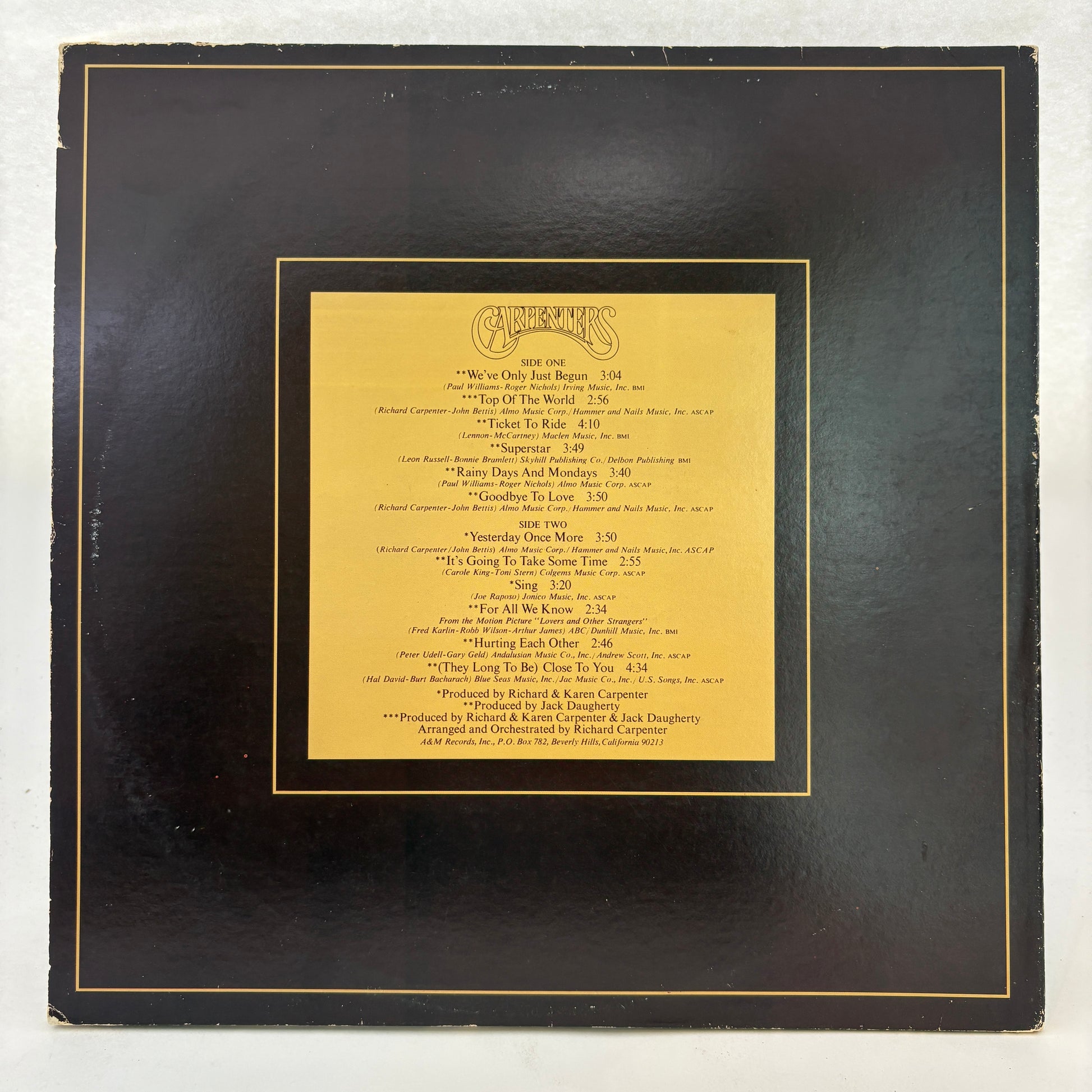 Carpenters : The Singles 1969-1973 (LP,Compilation,Reissue,Club Edition,Album)