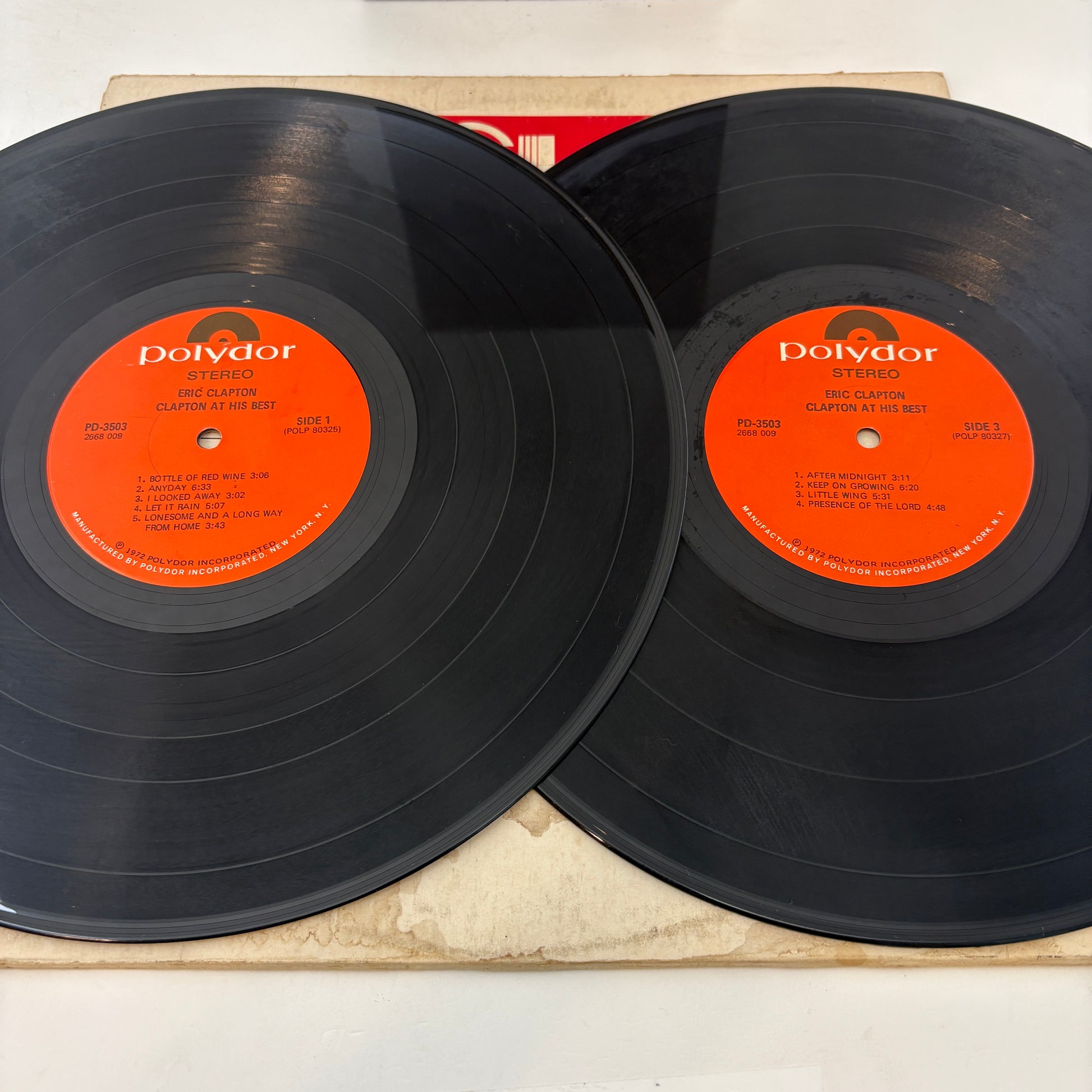 Eric Clapton : At His Best (LP,Compilation,Stereo)