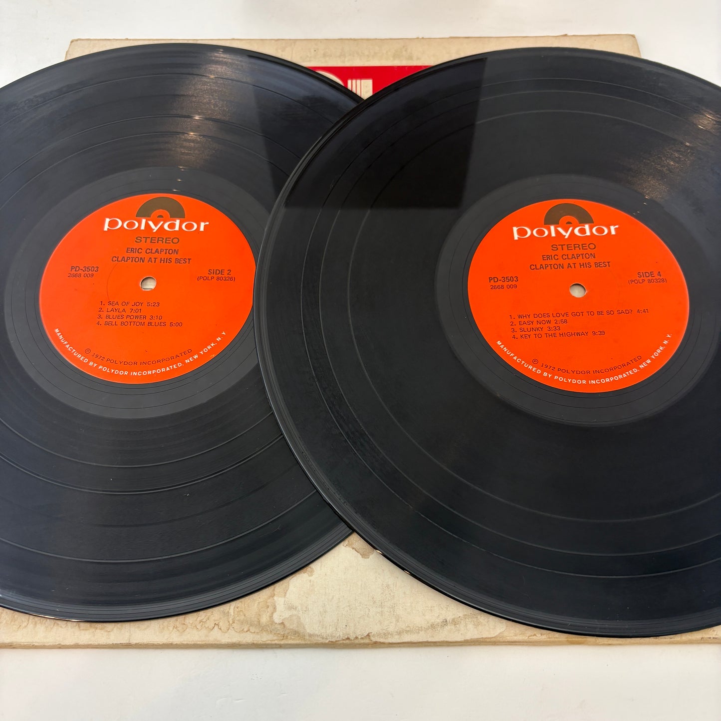 Eric Clapton : At His Best (LP,Compilation,Stereo)