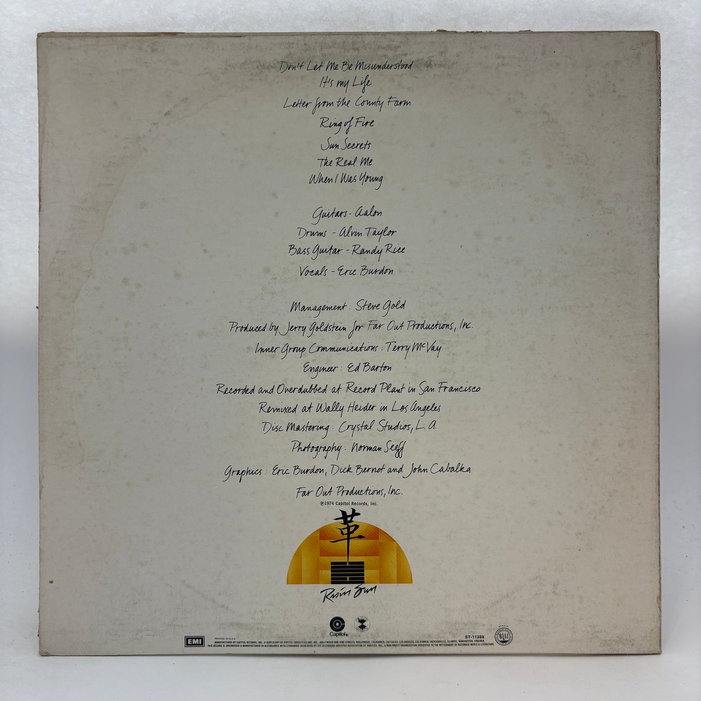 Eric Burdon Band : Sun Secrets (LP,Album)