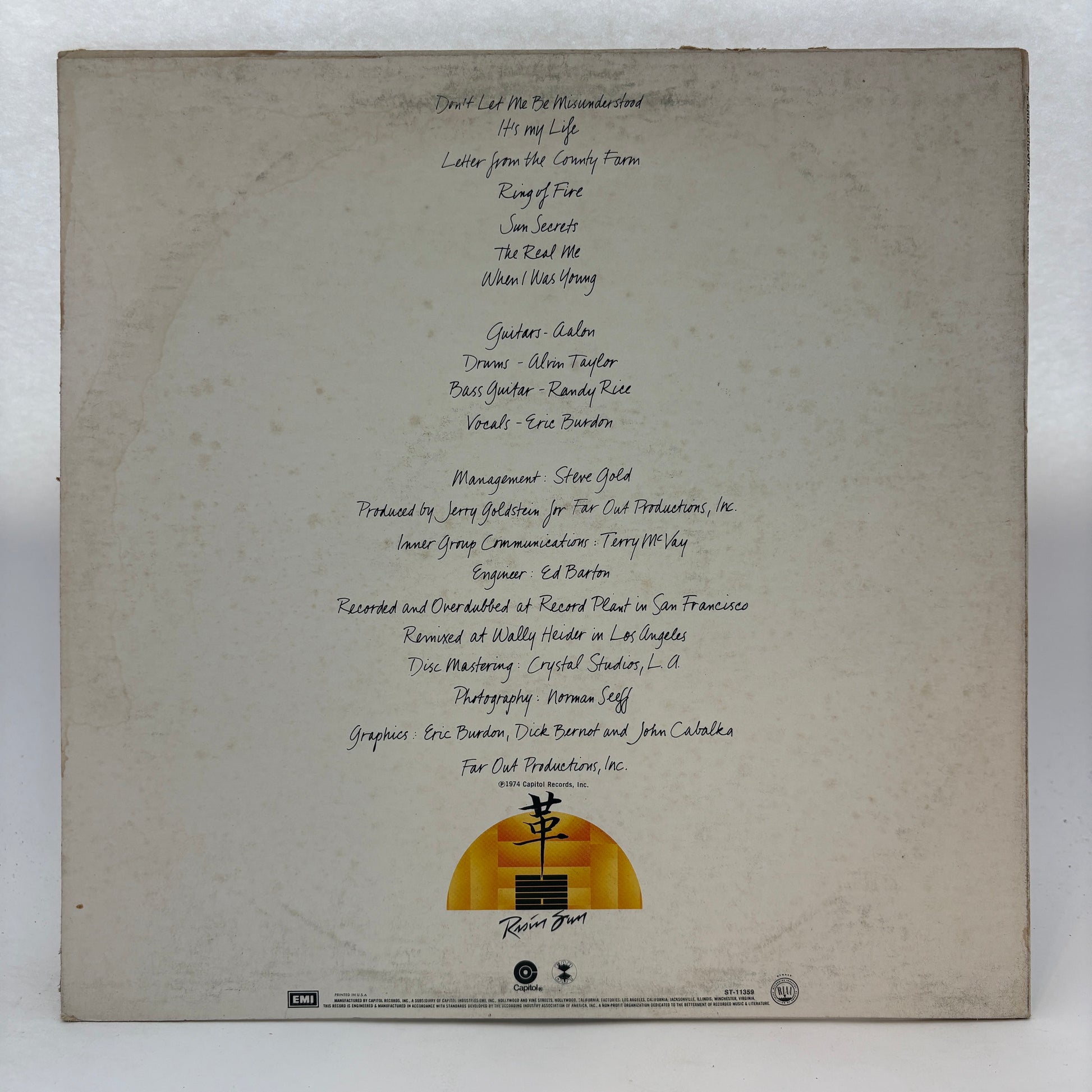 Eric Burdon Band : Sun Secrets (LP,Album)