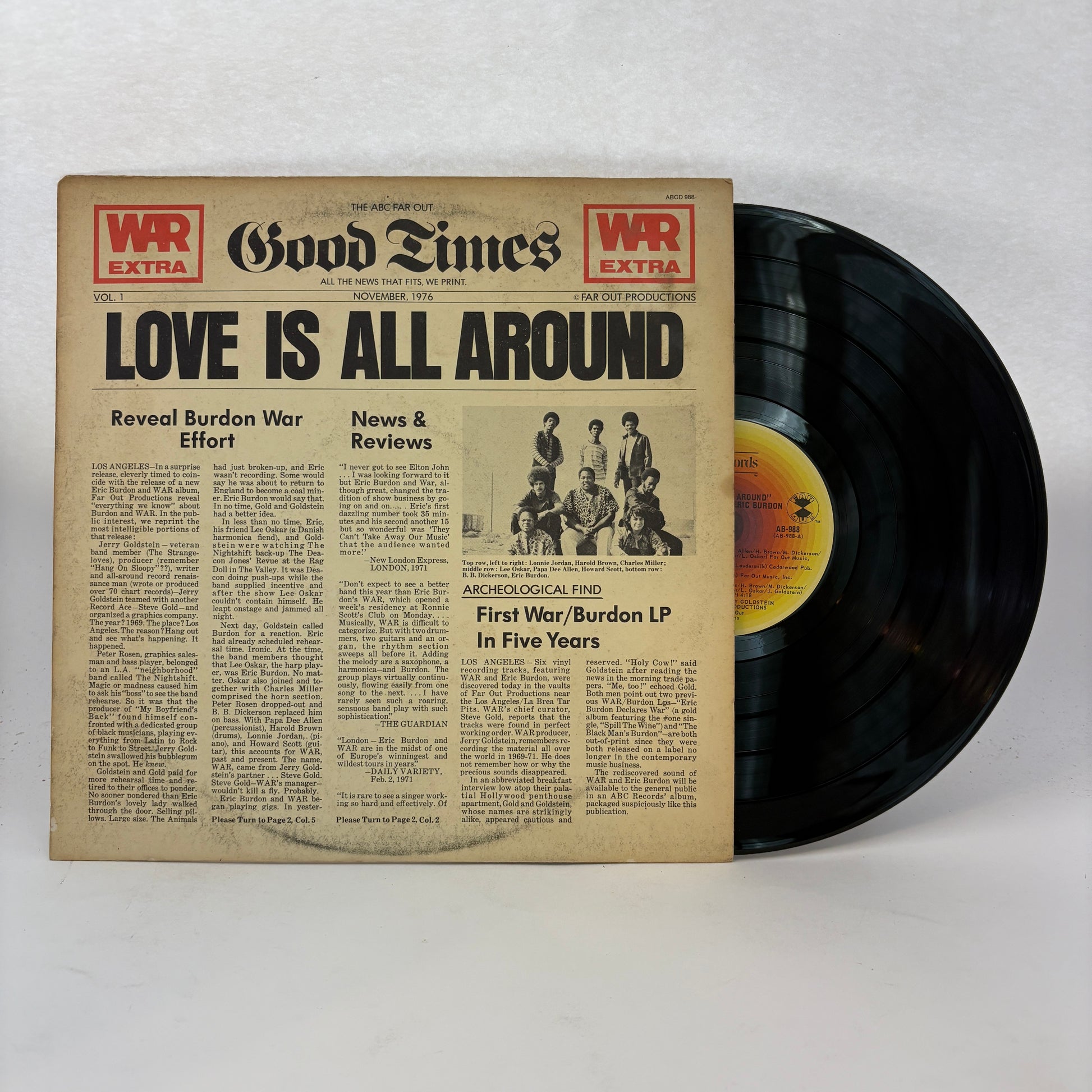 Eric Burdon & War : Love Is All Around (LP,Album,Stereo)