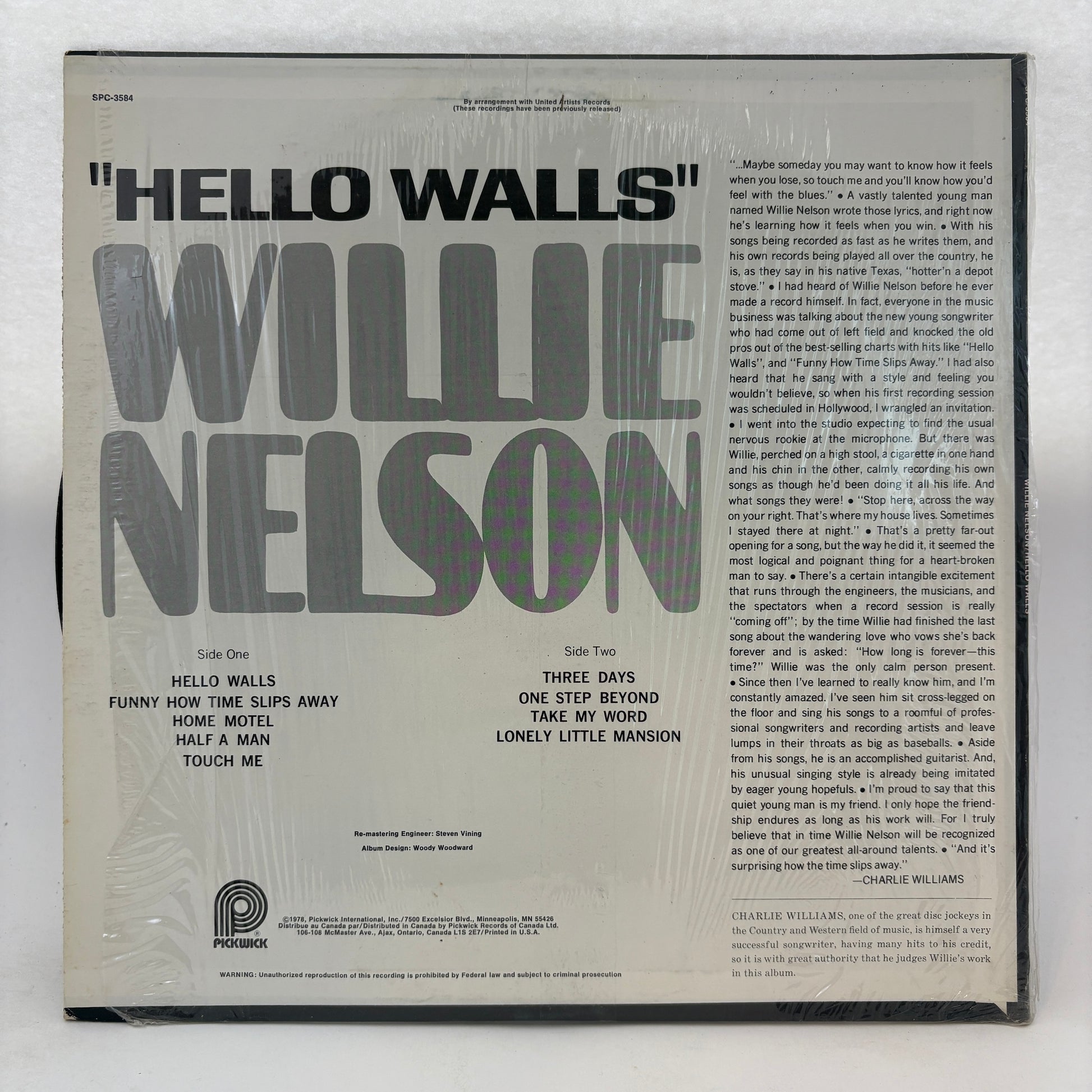 Willie Nelson : Hello Walls (LP,Compilation,Reissue,Stereo)