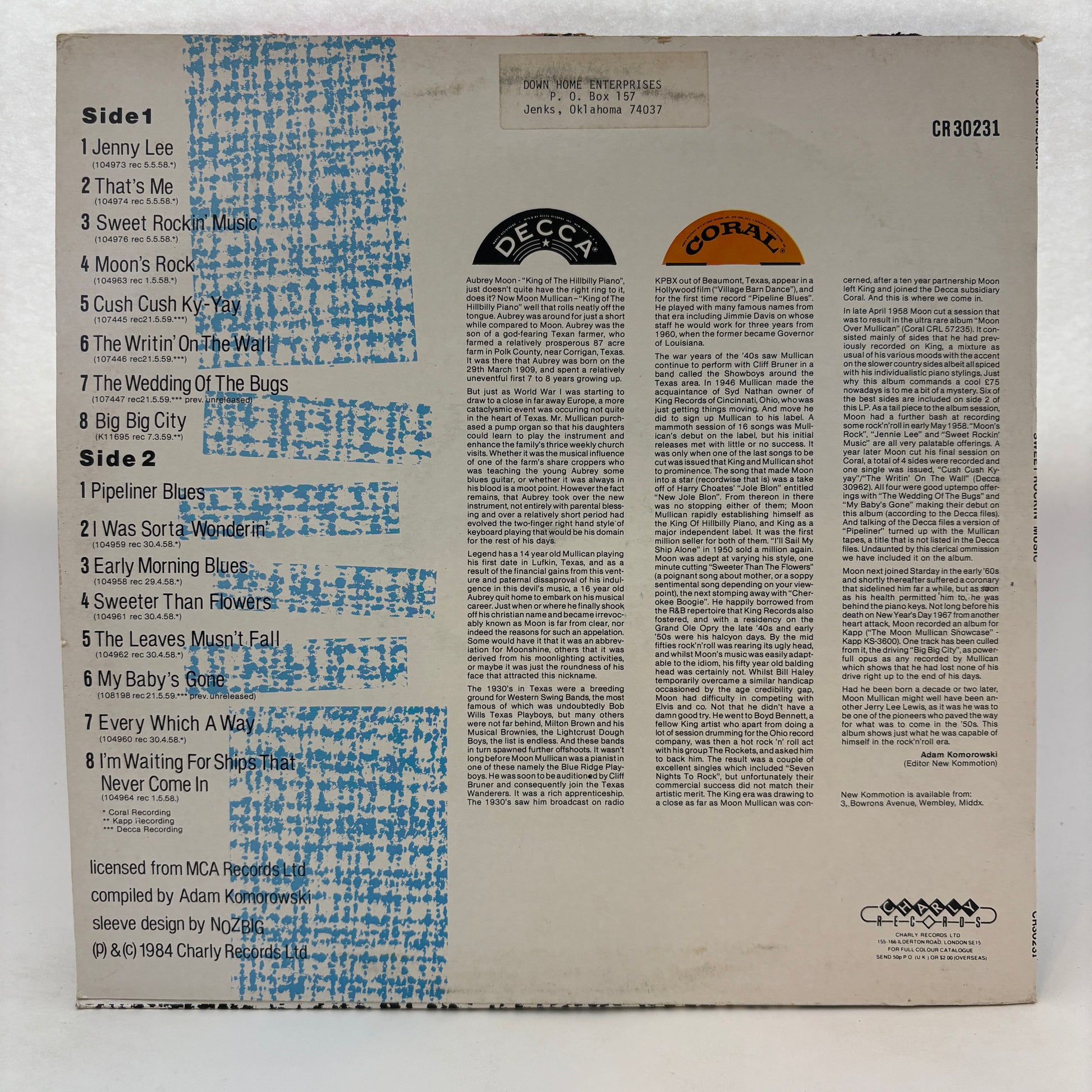 Moon Mullican : Sweet Rockin' Music (LP,Compilation)