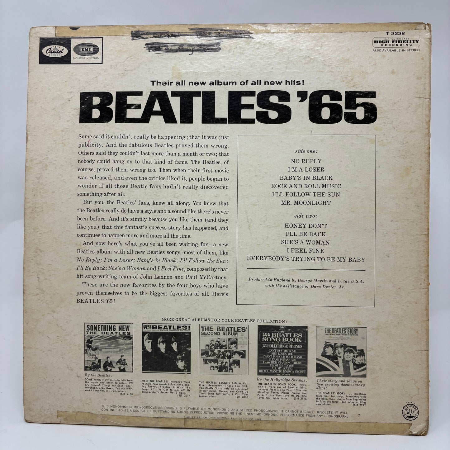 The Beatles : Beatles '65 (LP,Album,Mono)