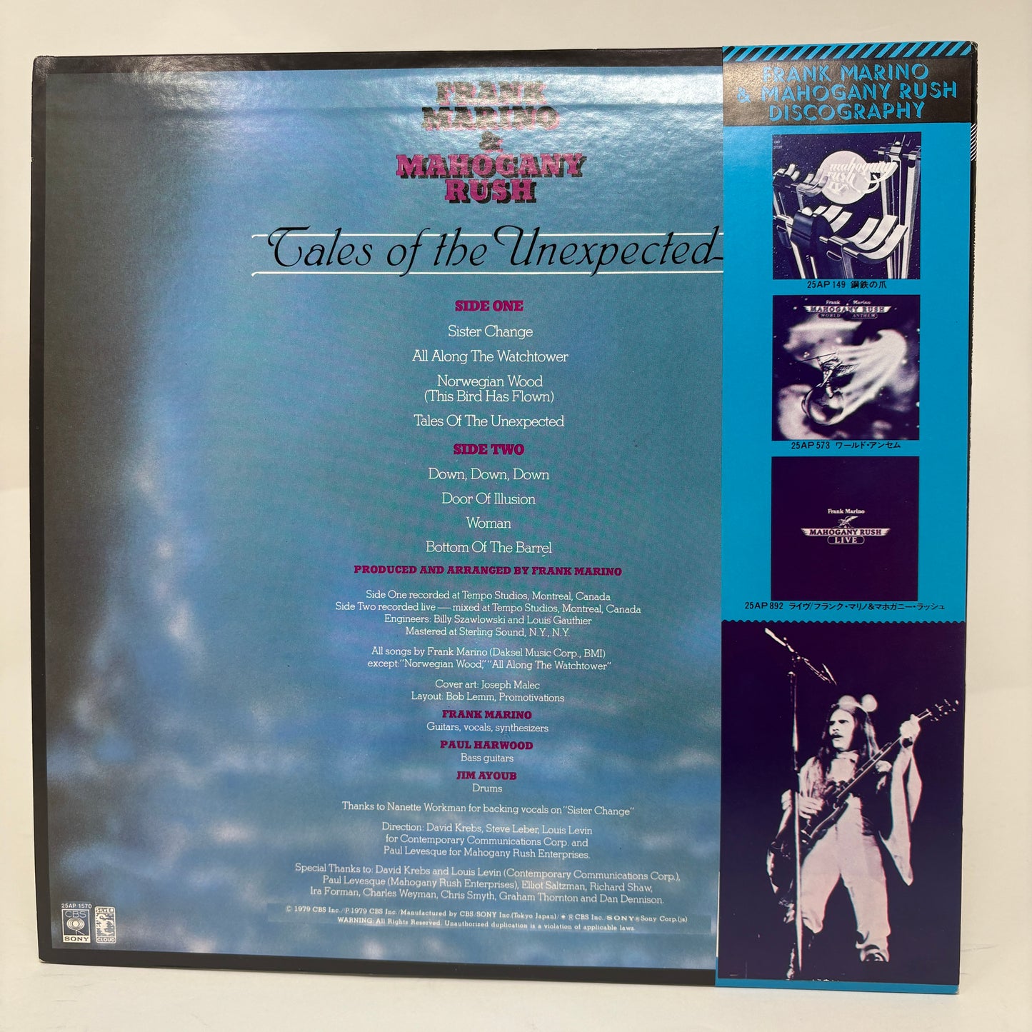 Frank Marino & Mahogany Rush : Tales Of The Unexpected (LP,Album)