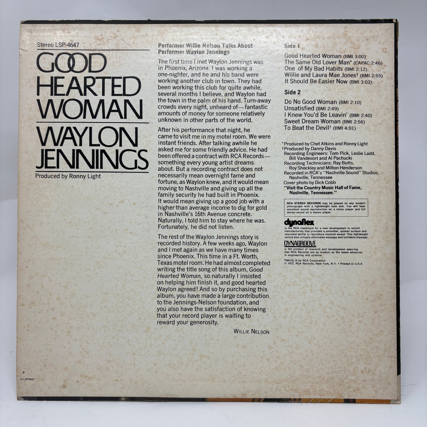 Waylon Jennings : Good Hearted Woman (LP,Album)