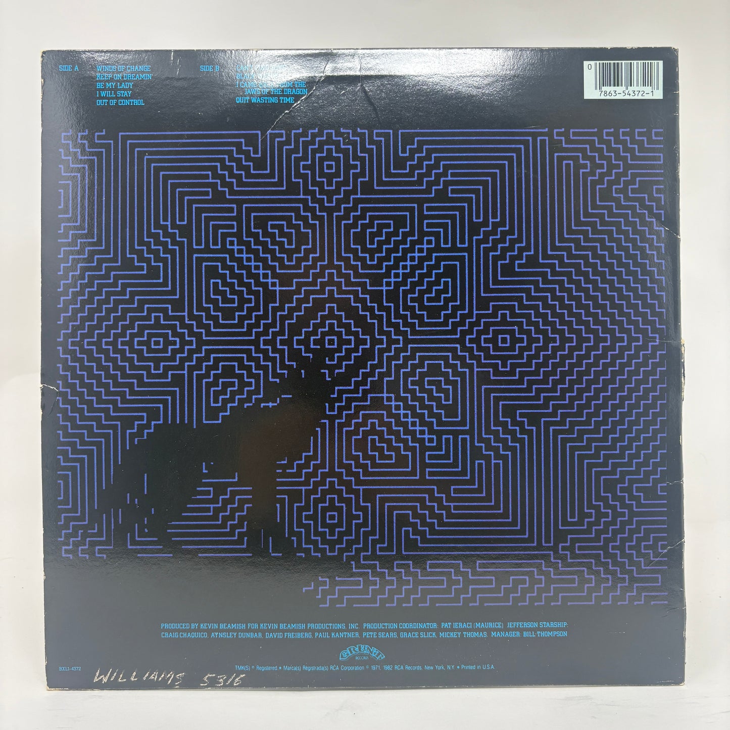 Jefferson Starship : Winds Of Change (LP,Album,Stereo)