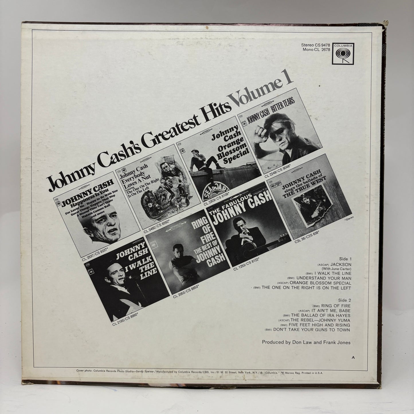 Johnny Cash : Greatest Hits Volume 1 (LP,Compilation,Stereo)