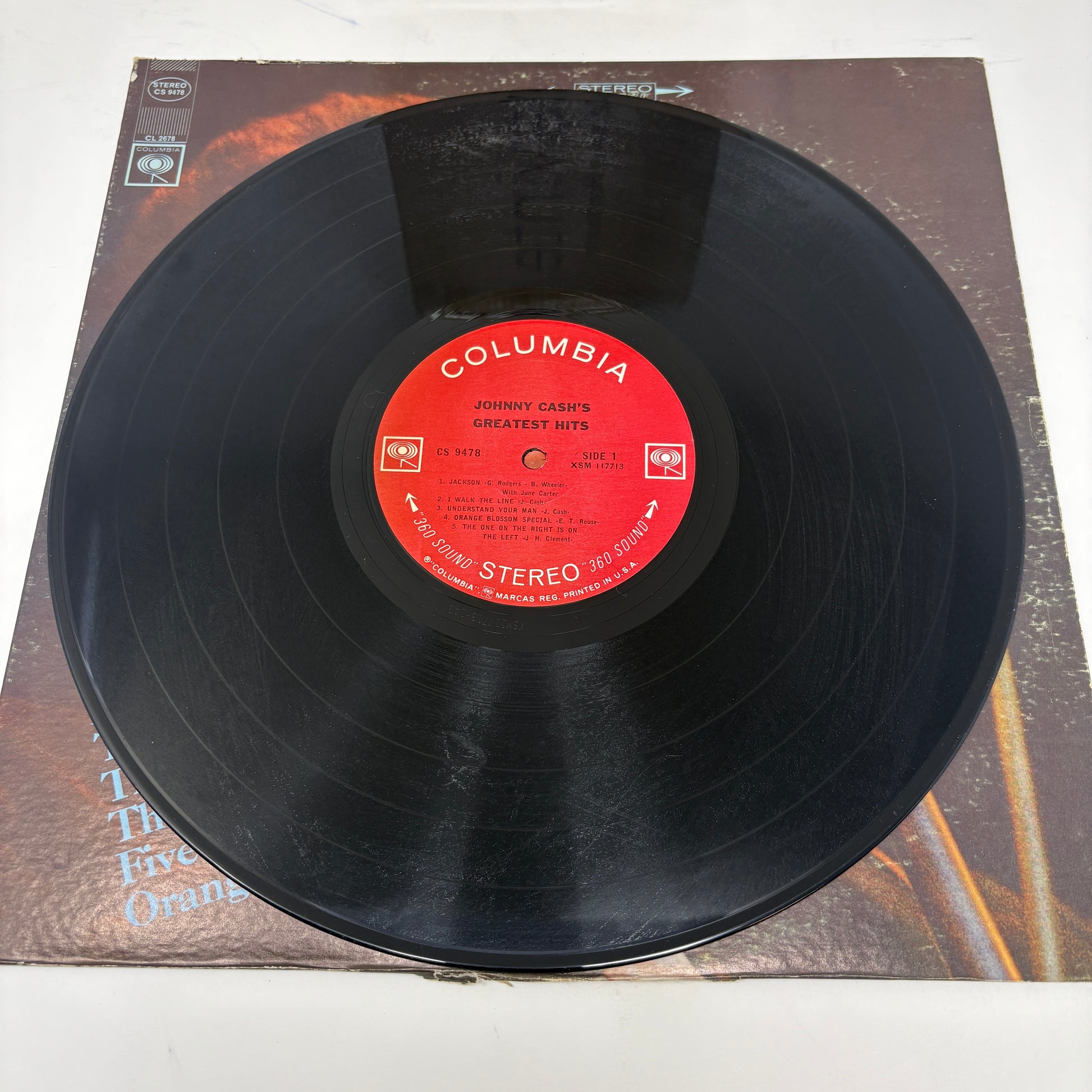 Johnny Cash : Greatest Hits Volume 1 (LP,Compilation,Stereo)