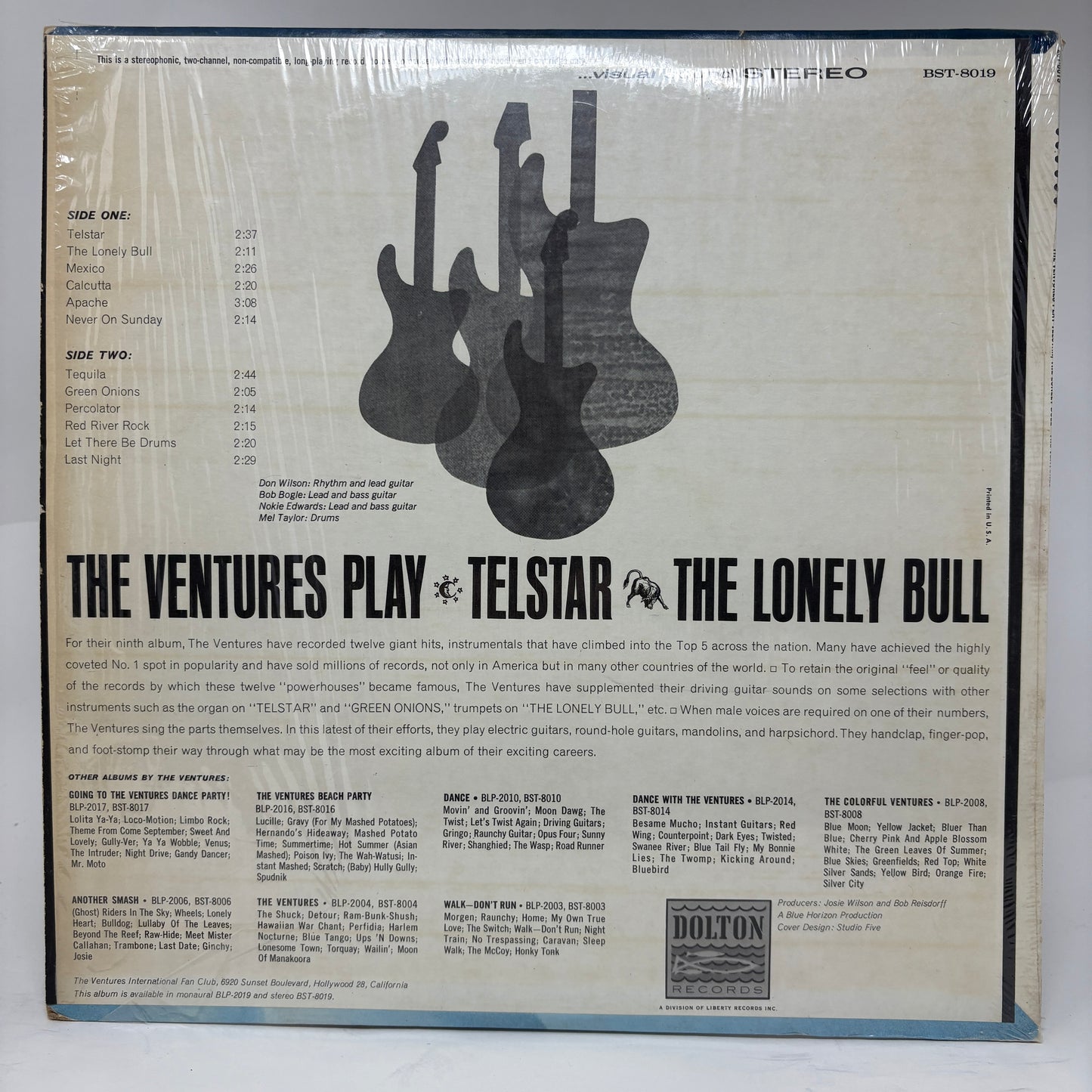 The Ventures : Play Telstar - The Lonely Bull And Others (LP,Album,Reissue,Stereo)