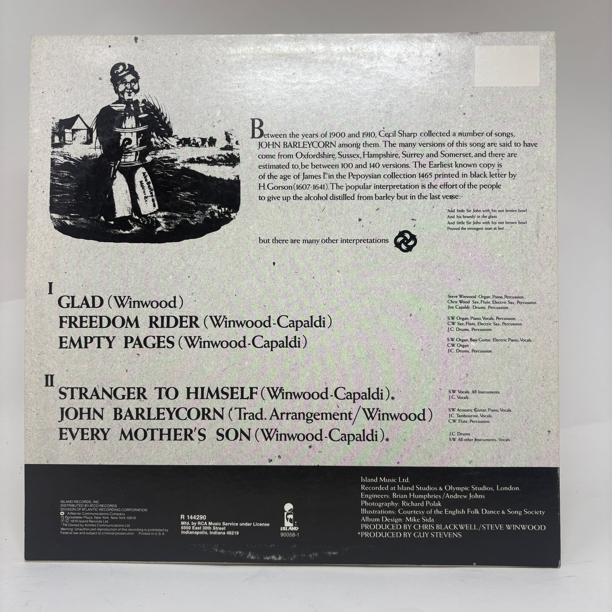 Traffic : John Barleycorn Must Die (LP,Album,Club Edition,Reissue)