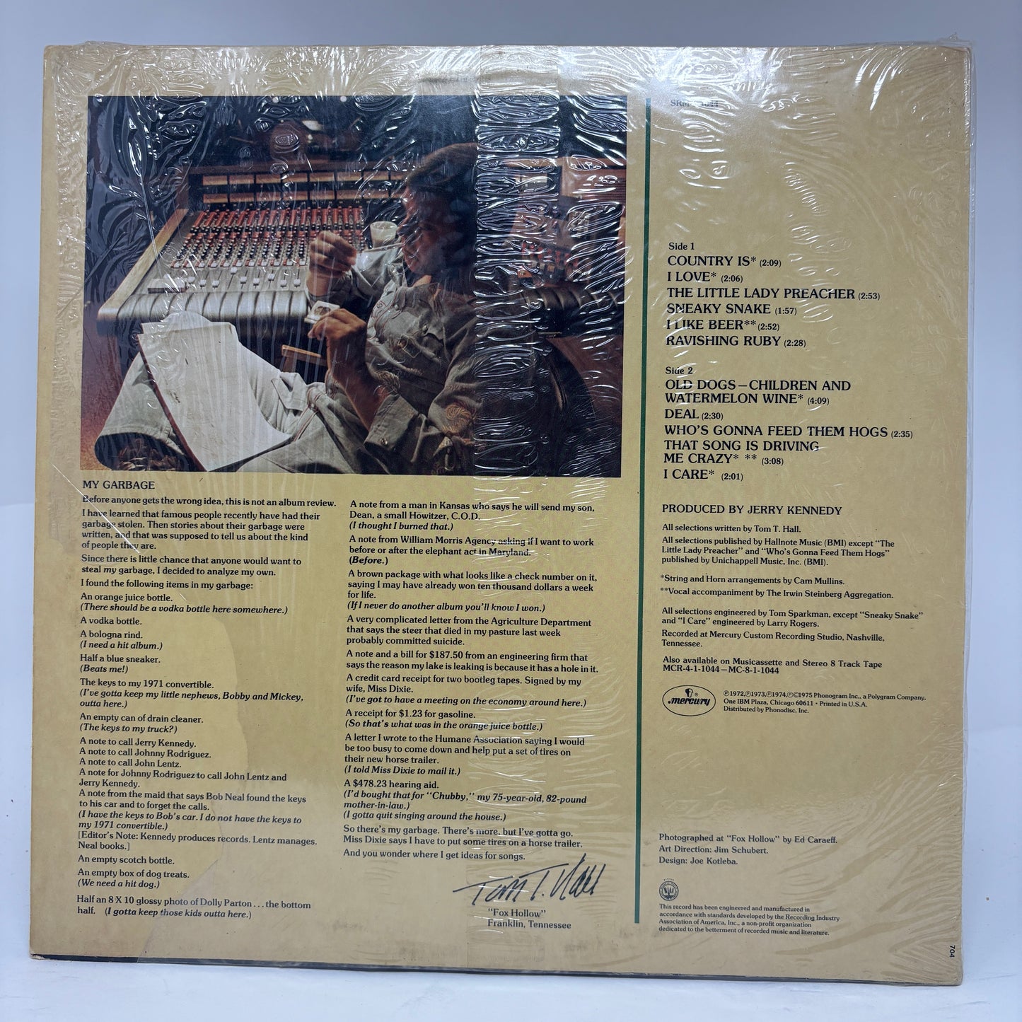 Tom T. Hall : Greatest Hits, Vol. 2 (LP,Compilation,Stereo)