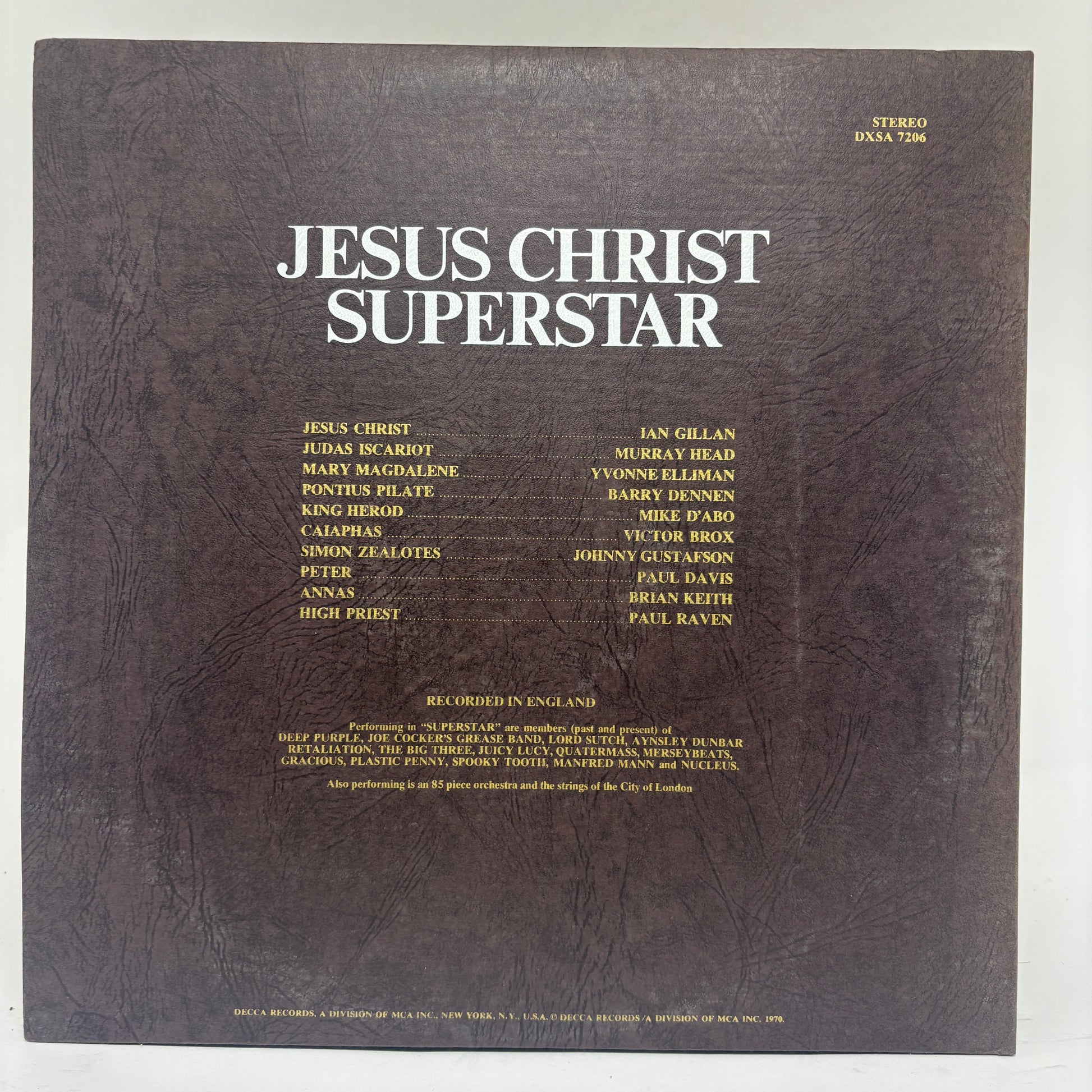 Andrew Lloyd Webber And Tim Rice : Jesus Christ Superstar - A Rock Opera (LP,Album,Stereo)