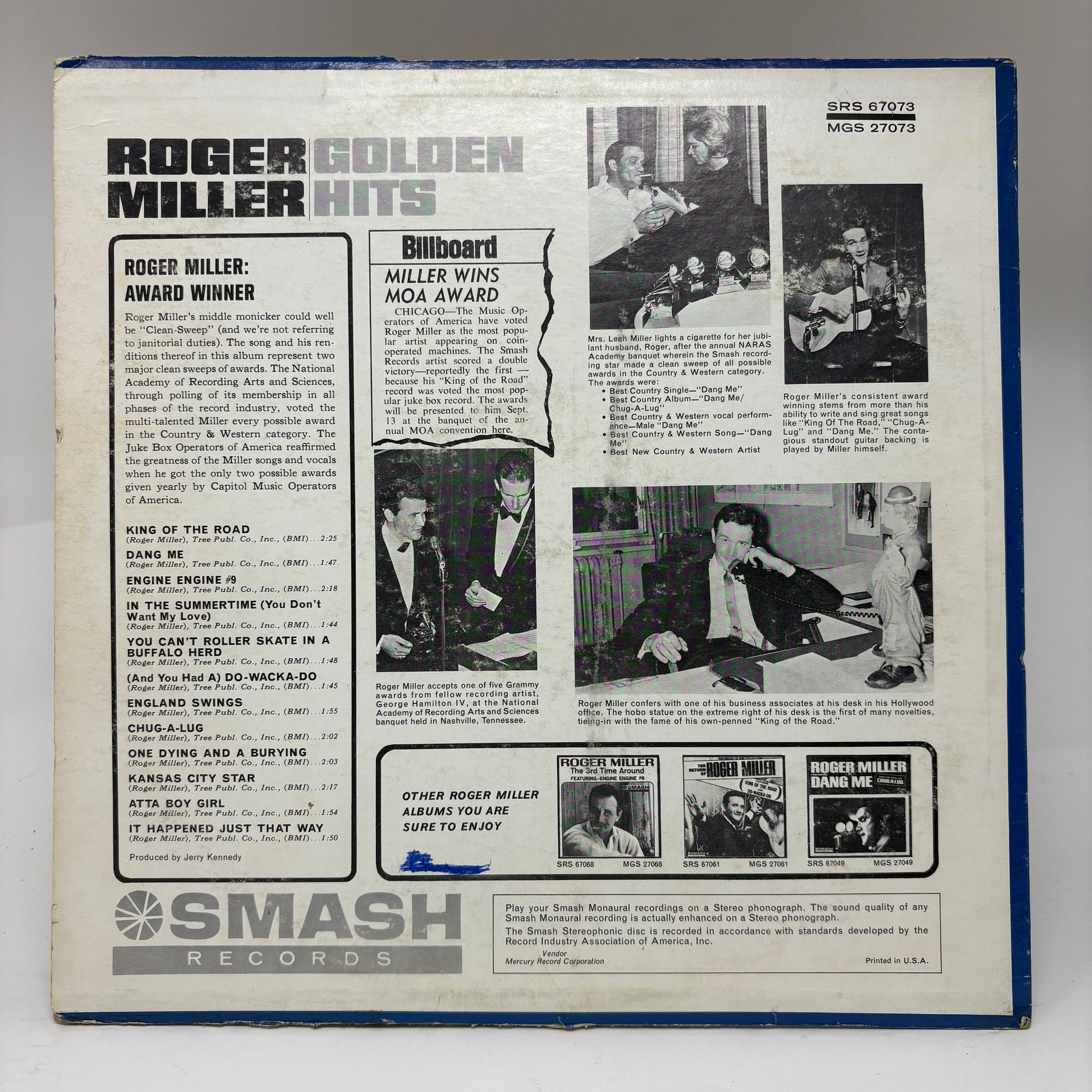 Roger Miller : Golden Hits (LP,Compilation,Mono)
