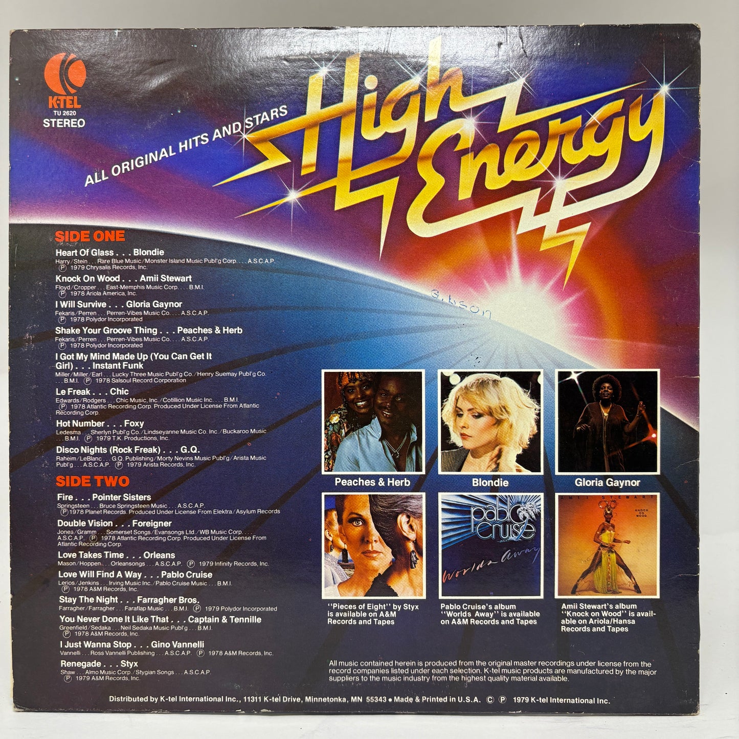 Various : High Energy - All Original Hits All Original Stars (LP,Compilation)