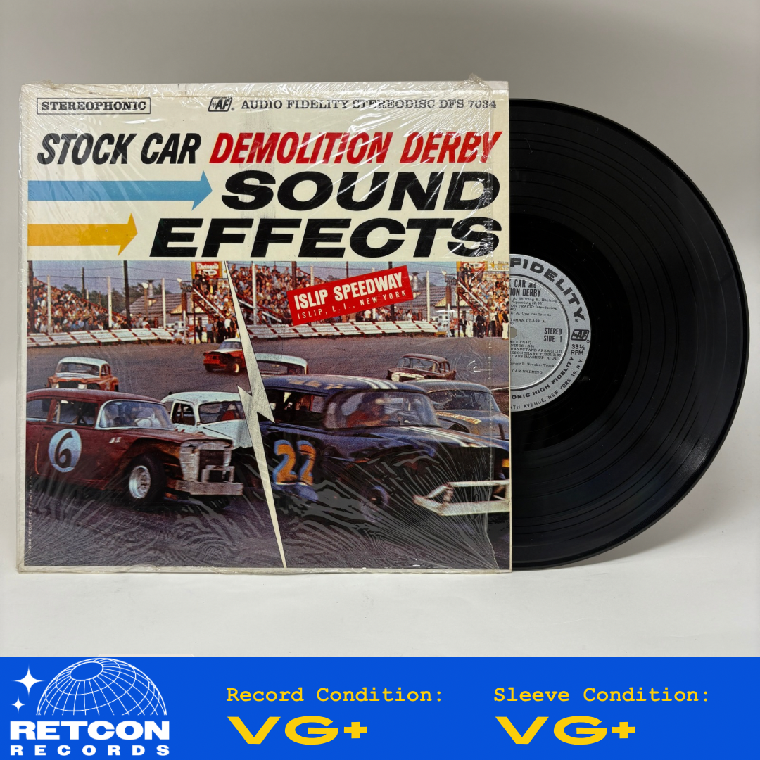 No Artist : Stock Car Demolition Derby Sound Effects (LP,Album,Stereo)