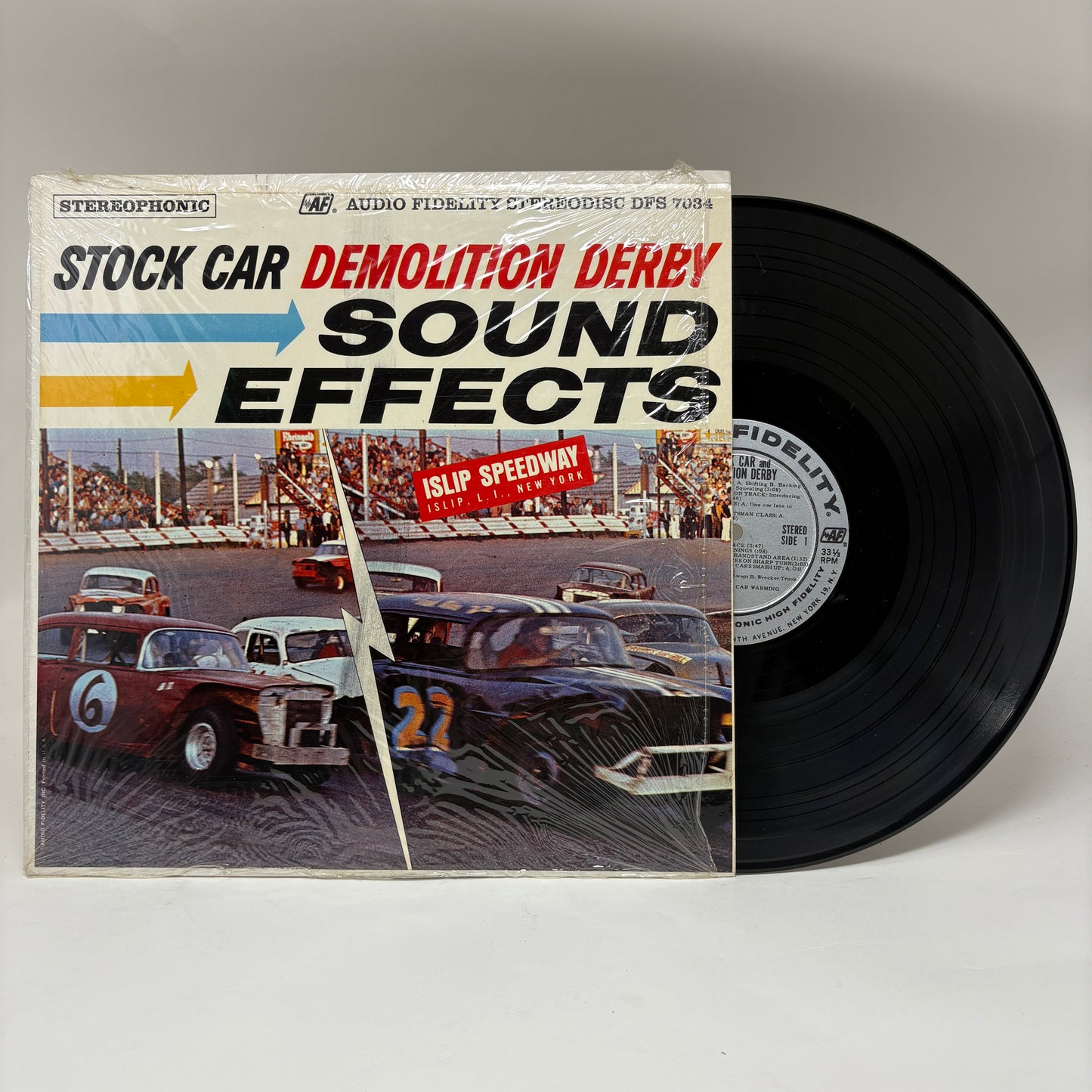 No Artist : Stock Car Demolition Derby Sound Effects (LP,Album,Stereo)