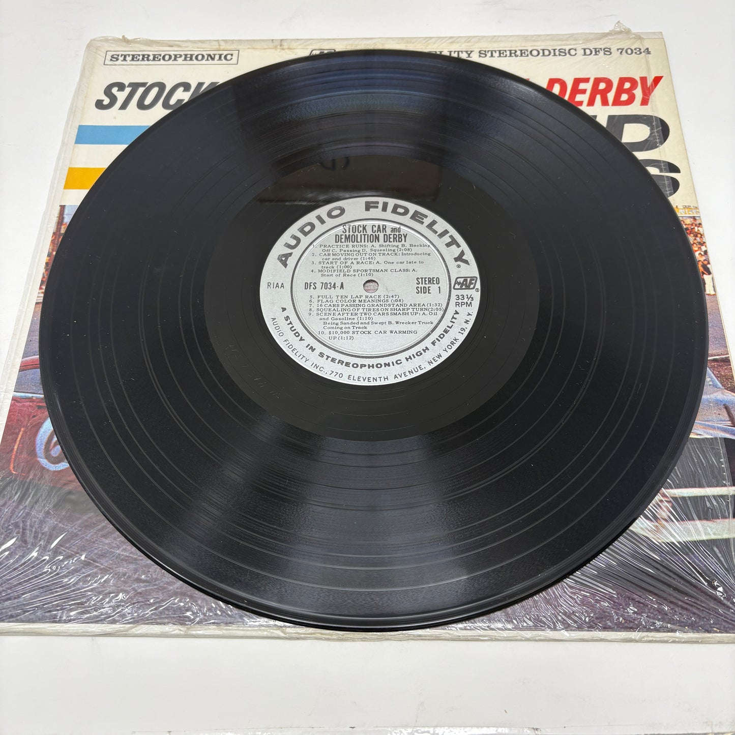 No Artist : Stock Car Demolition Derby Sound Effects (LP,Album,Stereo)