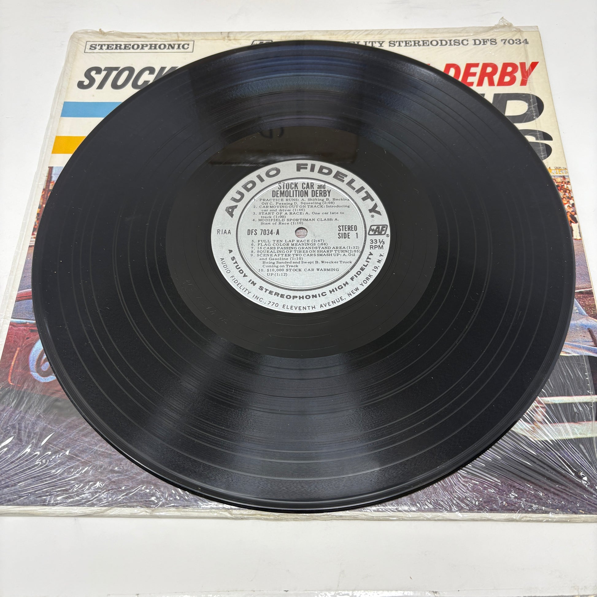 No Artist : Stock Car Demolition Derby Sound Effects (LP,Album,Stereo)