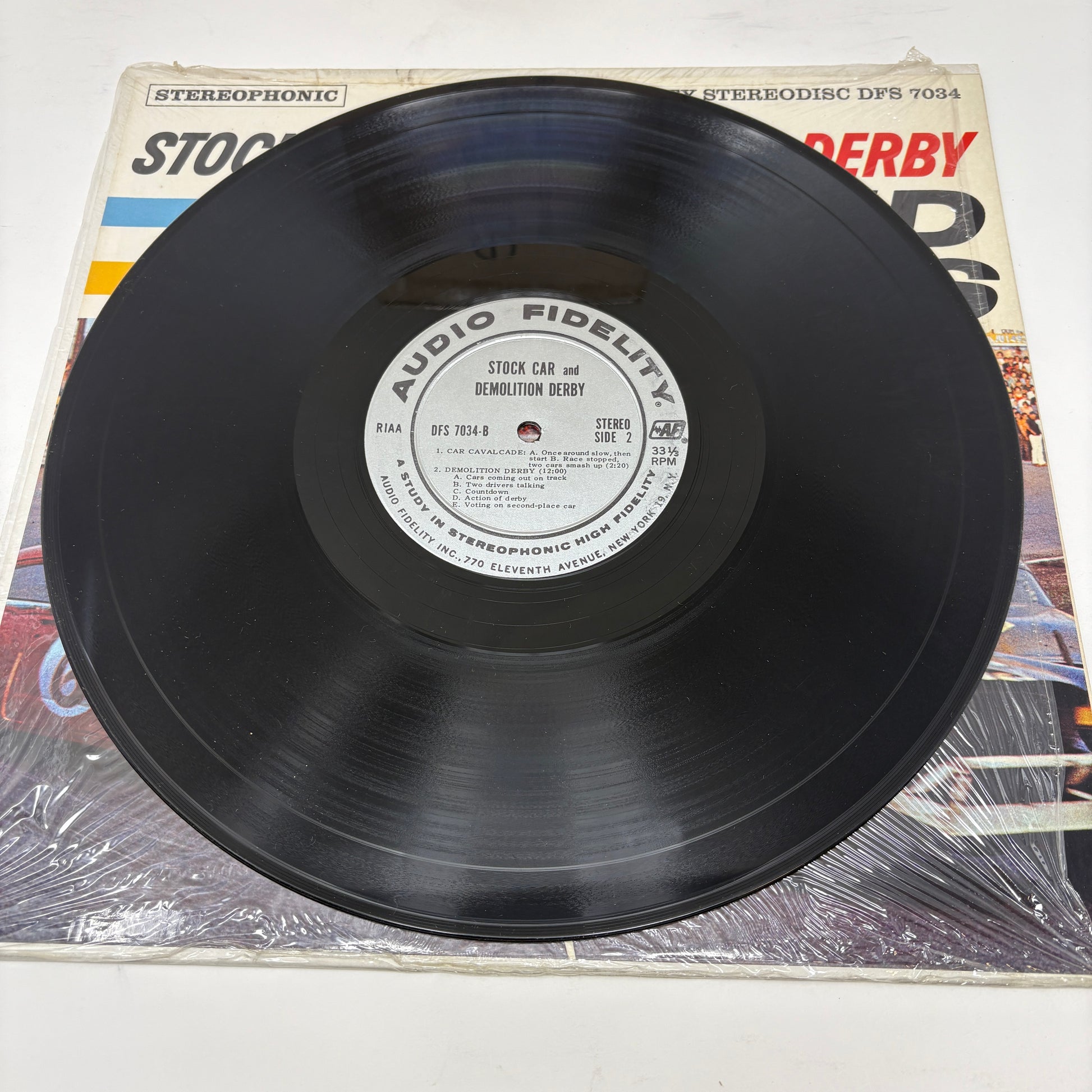 No Artist : Stock Car Demolition Derby Sound Effects (LP,Album,Stereo)