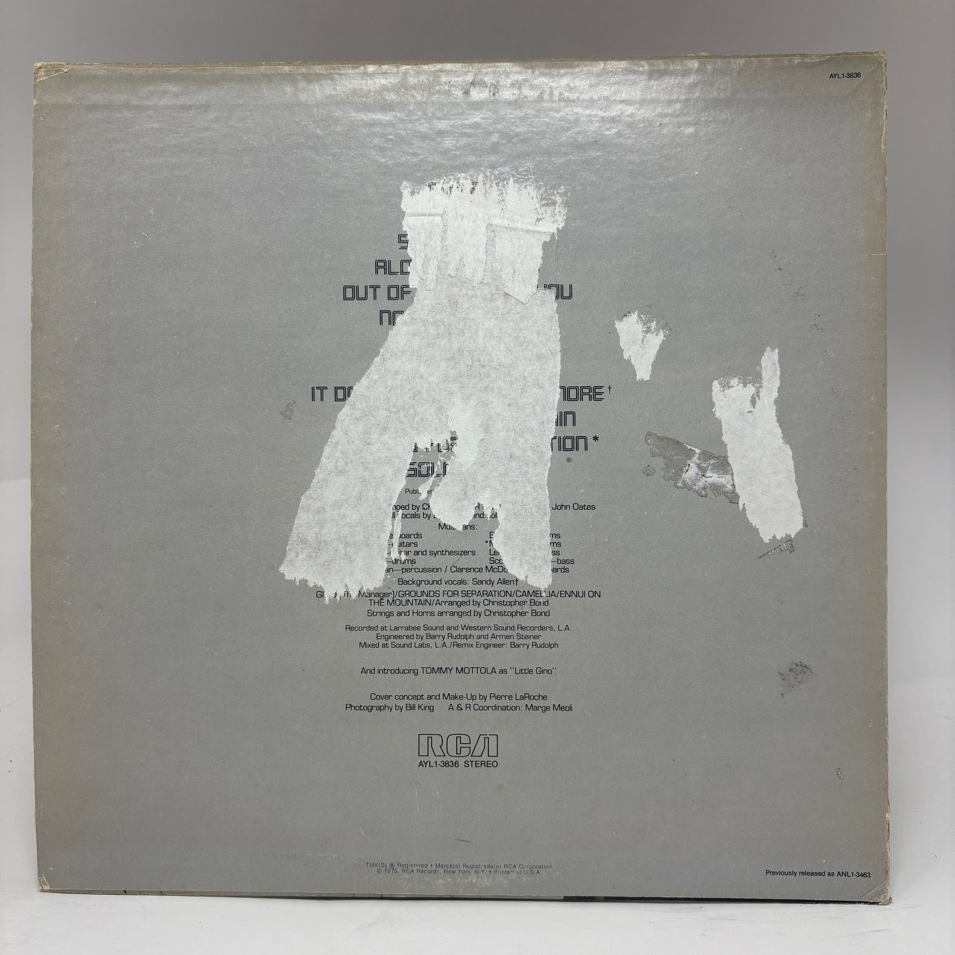 Daryl Hall & John Oates : Daryl Hall & John Oates (LP,Album,Reissue)