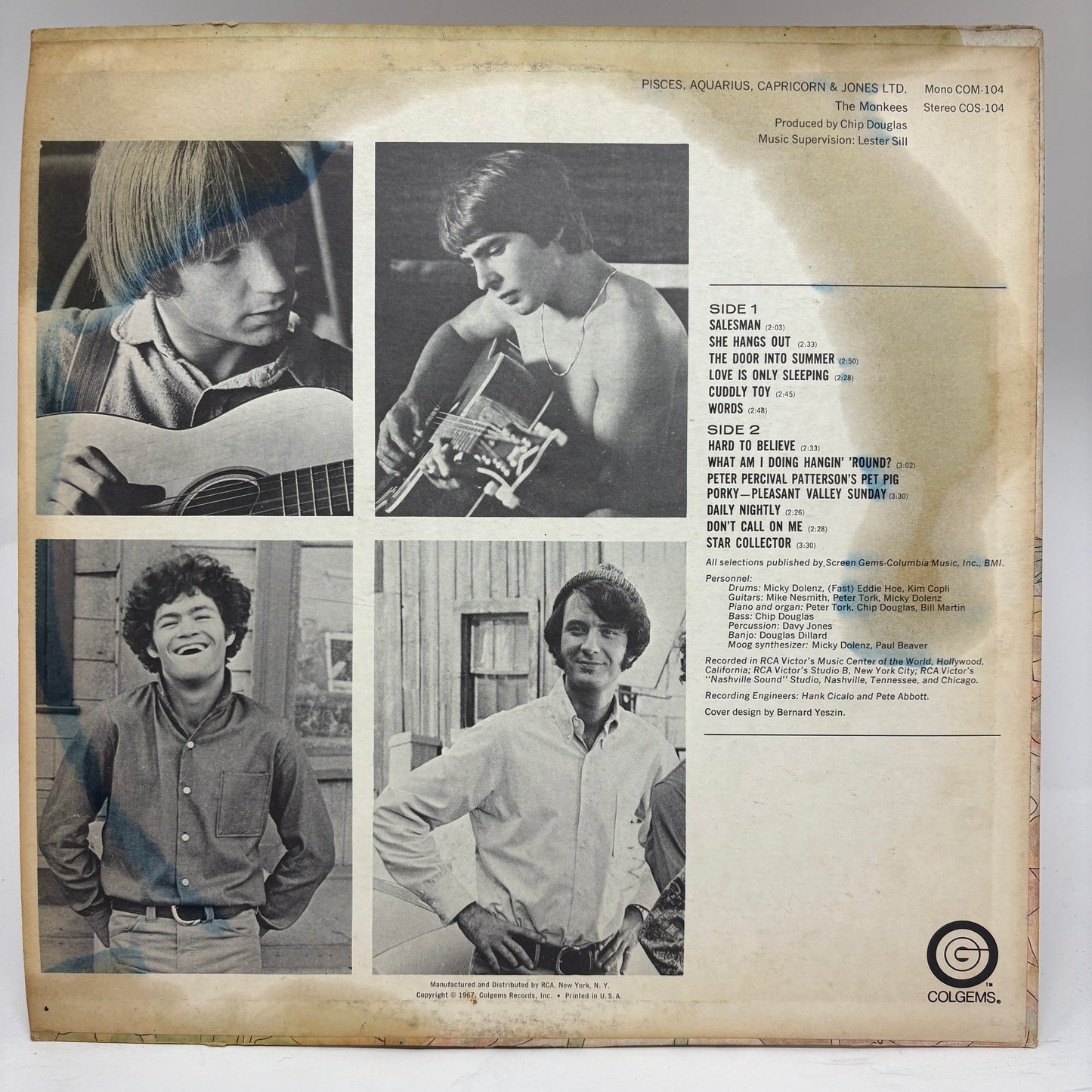 The Monkees : Pisces, Aquarius, Capricorn & Jones Ltd. (LP,Album,Stereo)