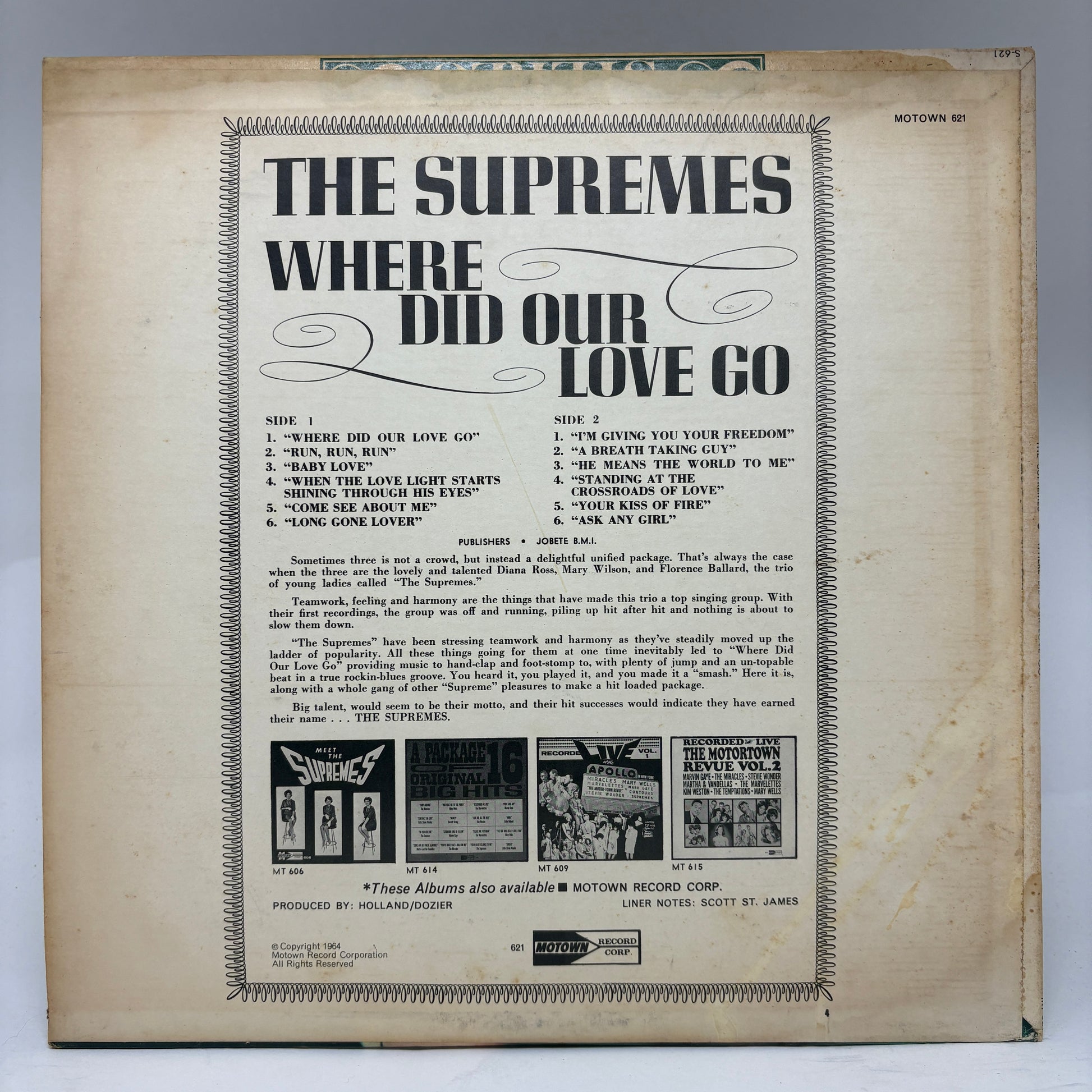 The Supremes : Where Did Our Love Go (LP,Album,Stereo)