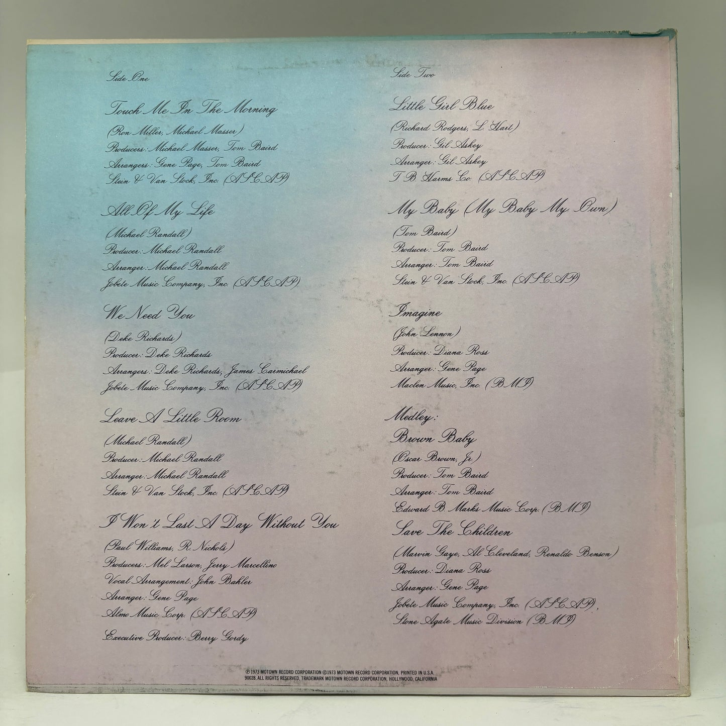 Diana Ross : Touch Me In The Morning (LP,Album)