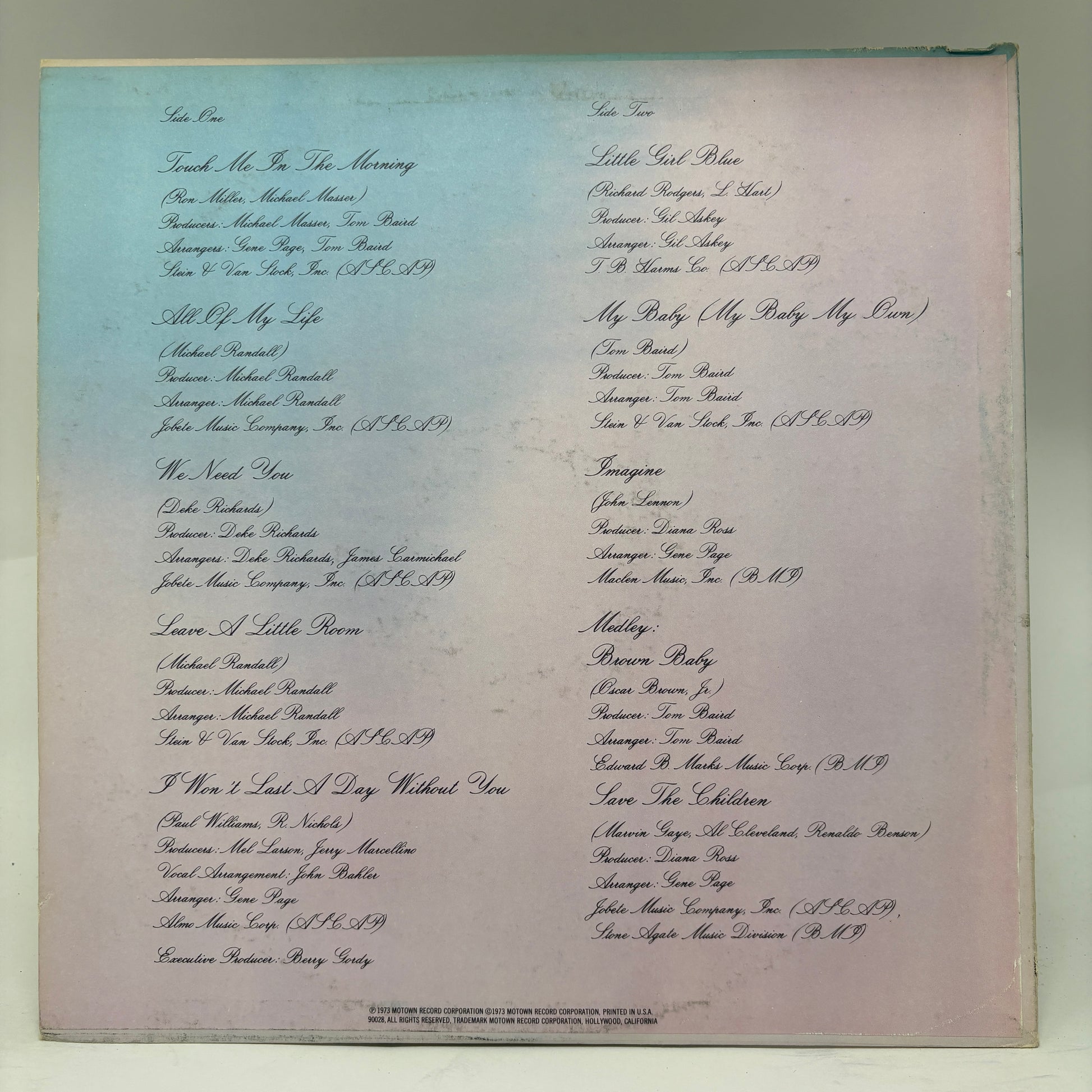 Diana Ross : Touch Me In The Morning (LP,Album)