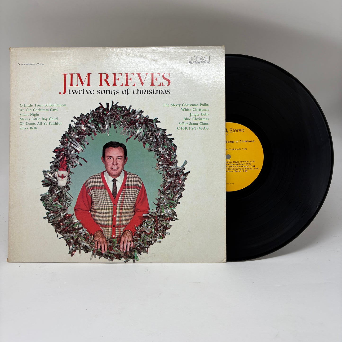 Jim Reeves : Twelve Songs Of Christmas (LP,Album,Reissue,Stereo)