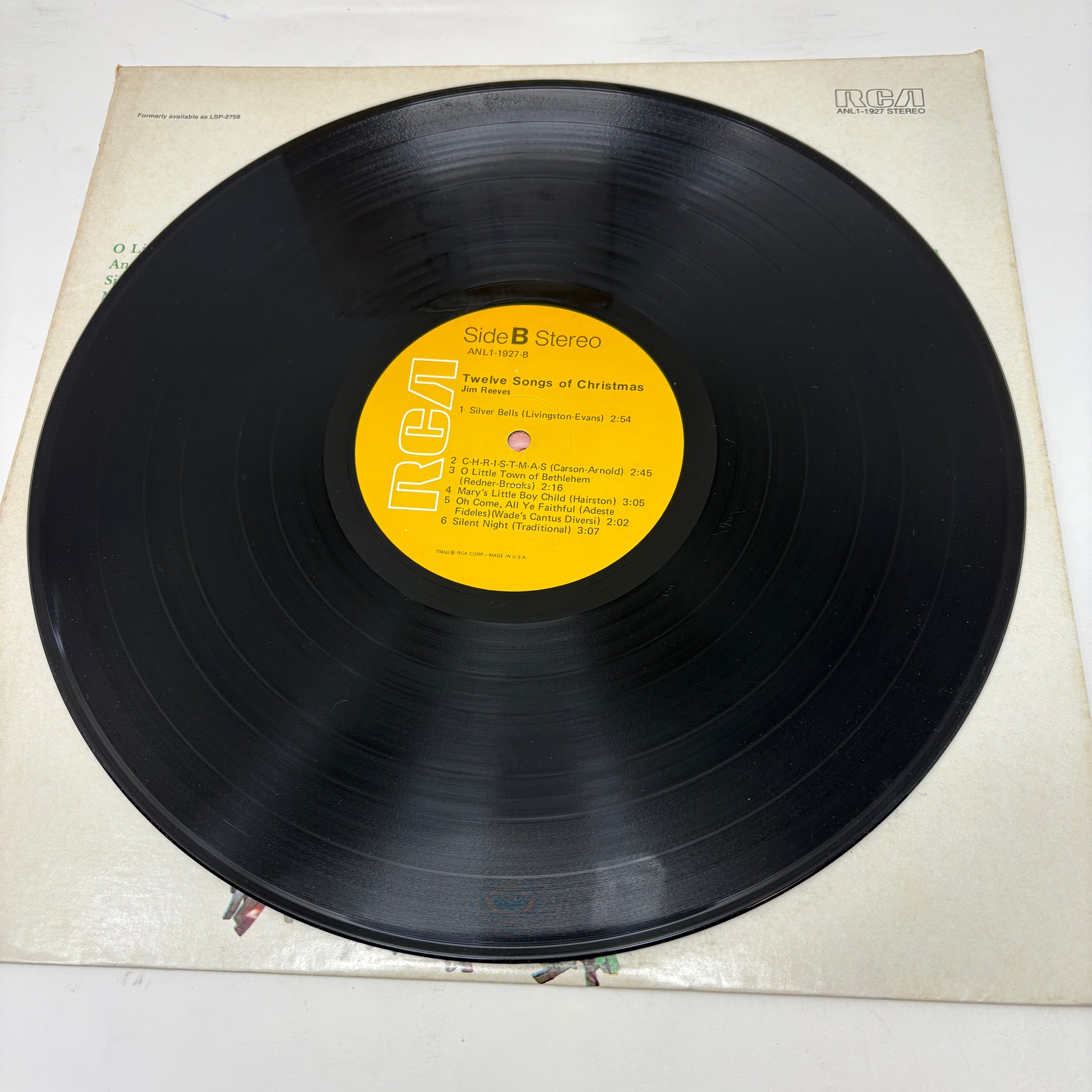 Jim Reeves : Twelve Songs Of Christmas (LP,Album,Reissue,Stereo)