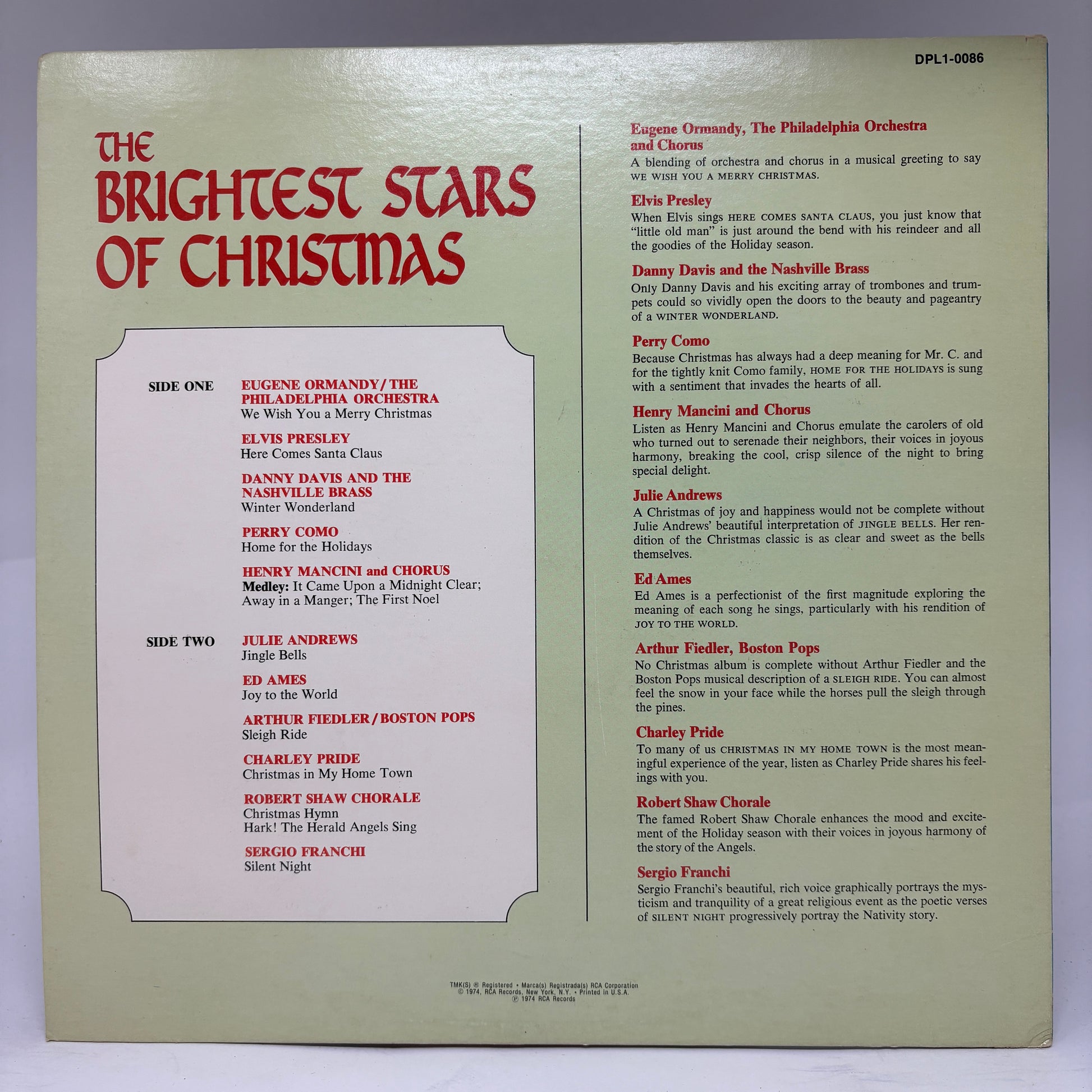 Various : The Brightest Stars Of Christmas (LP,Compilation)