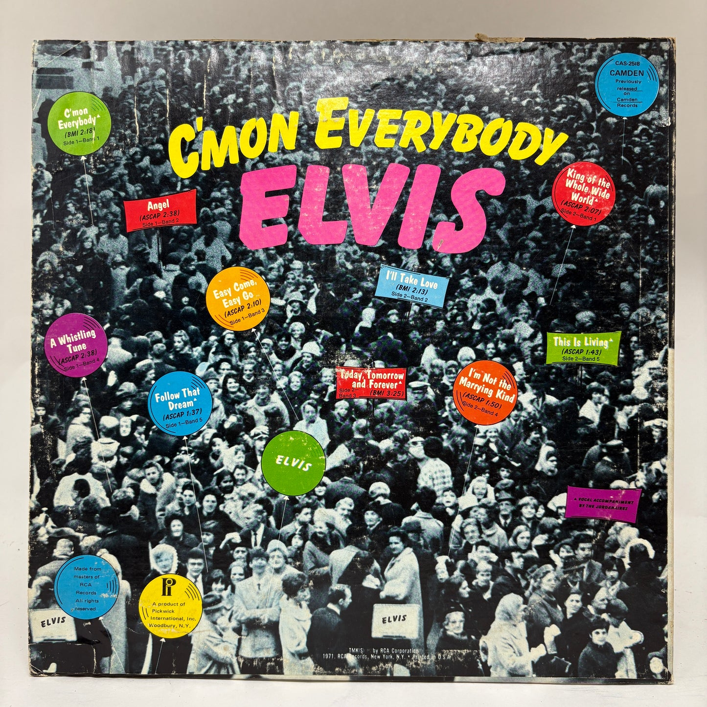 Elvis Presley : C'mon Everybody (LP,Compilation,Reissue,Mono)