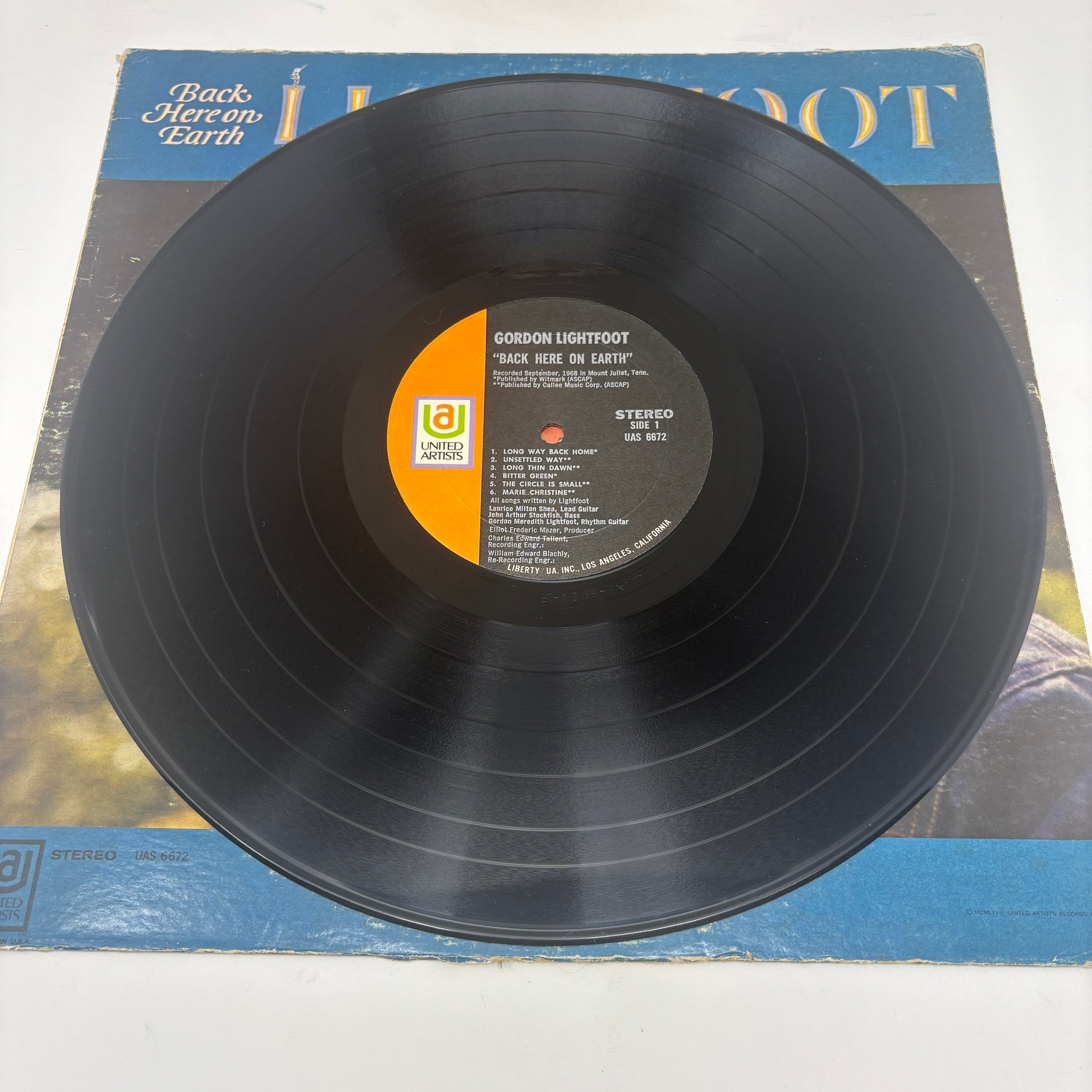 Gordon Lightfoot : Back Here On Earth (LP,Album,Repress)