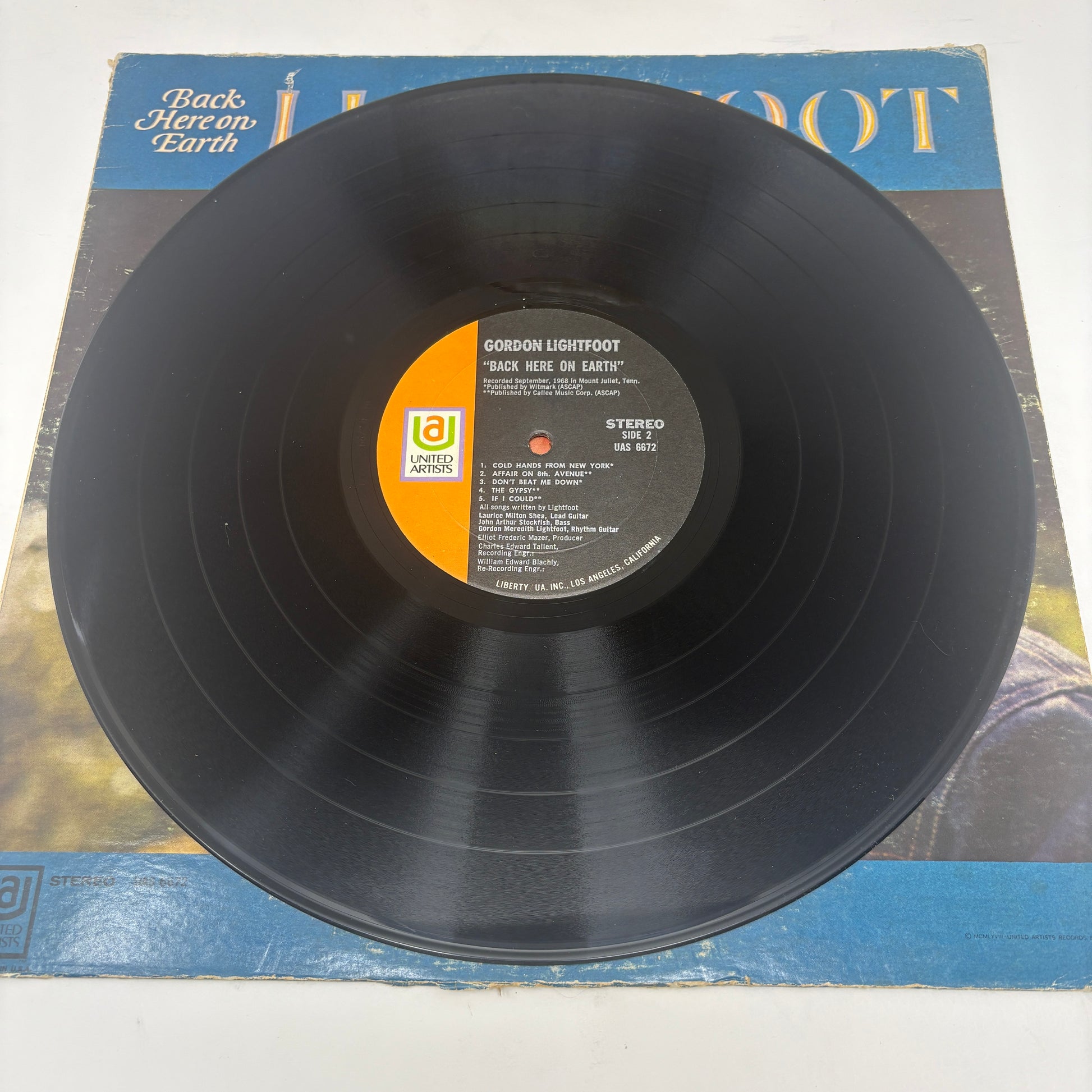 Gordon Lightfoot : Back Here On Earth (LP,Album,Repress)