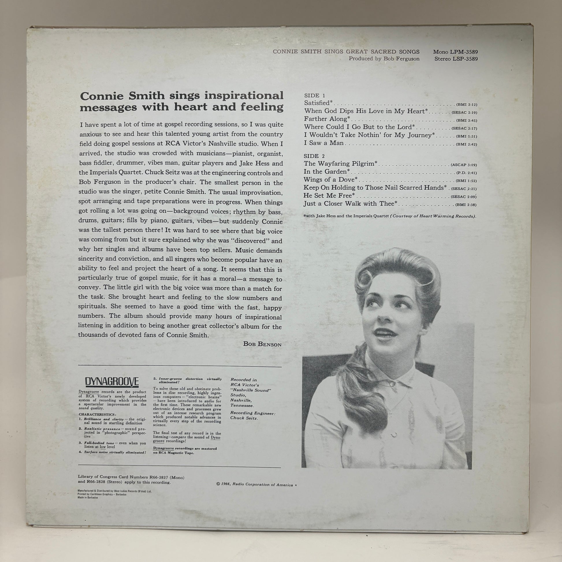 Connie Smith : Sings Great Sacred Songs (LP,Album,Stereo)