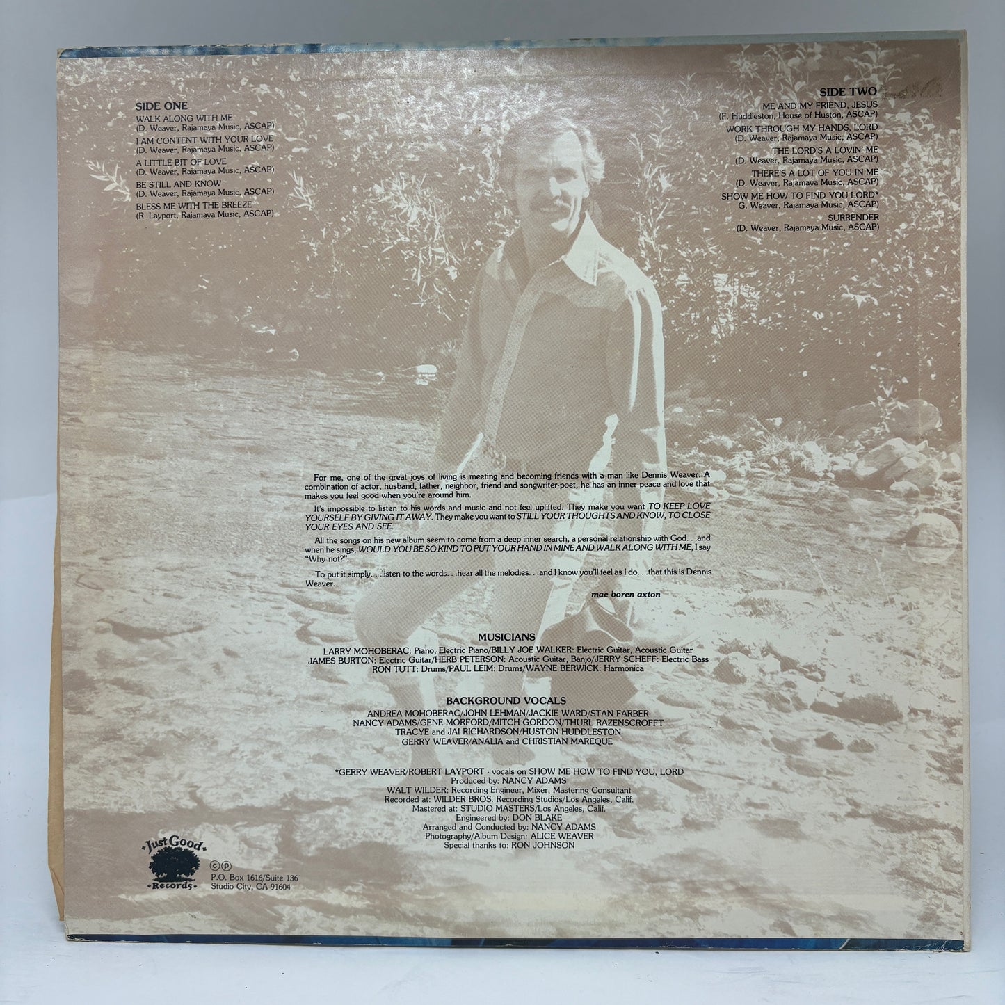 Dennis Weaver : Walk Along With Me (LP)