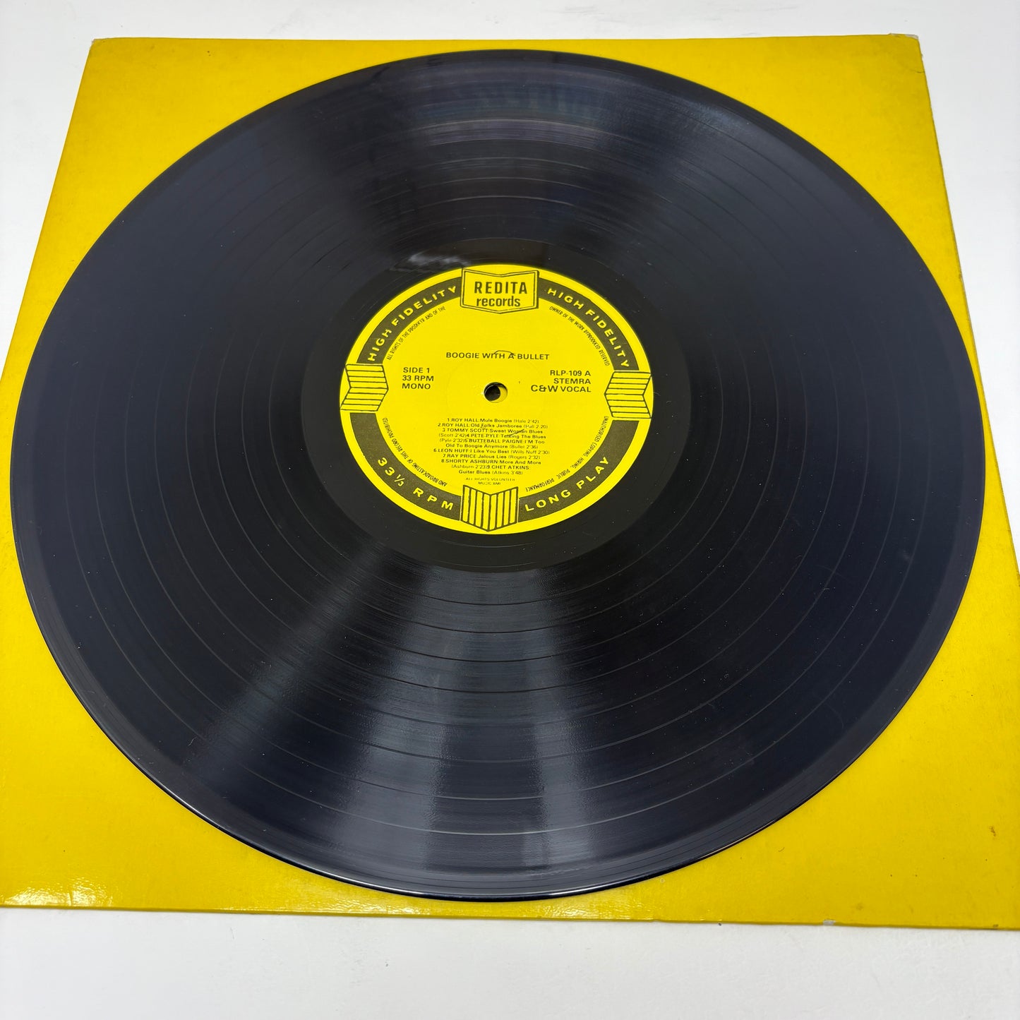 Various : Nashville Country Rock: Boogie With A Bullet (LP,Compilation,Mono)