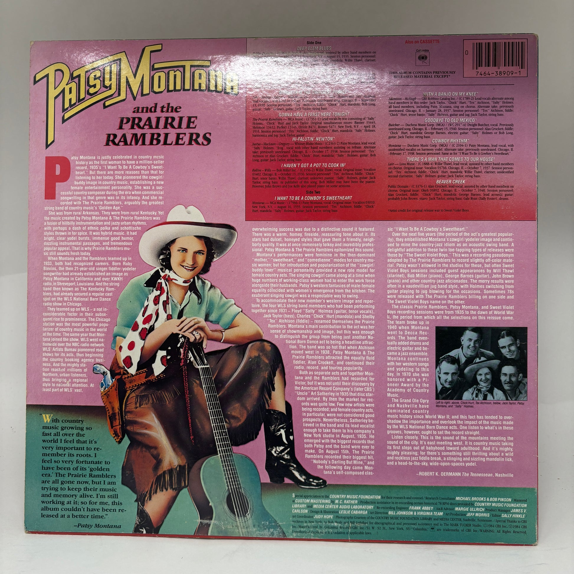 Patsy Montana And The Prairie Ramblers : Patsy Montana And The Prairie Ramblers (LP,Compilation,Mono)