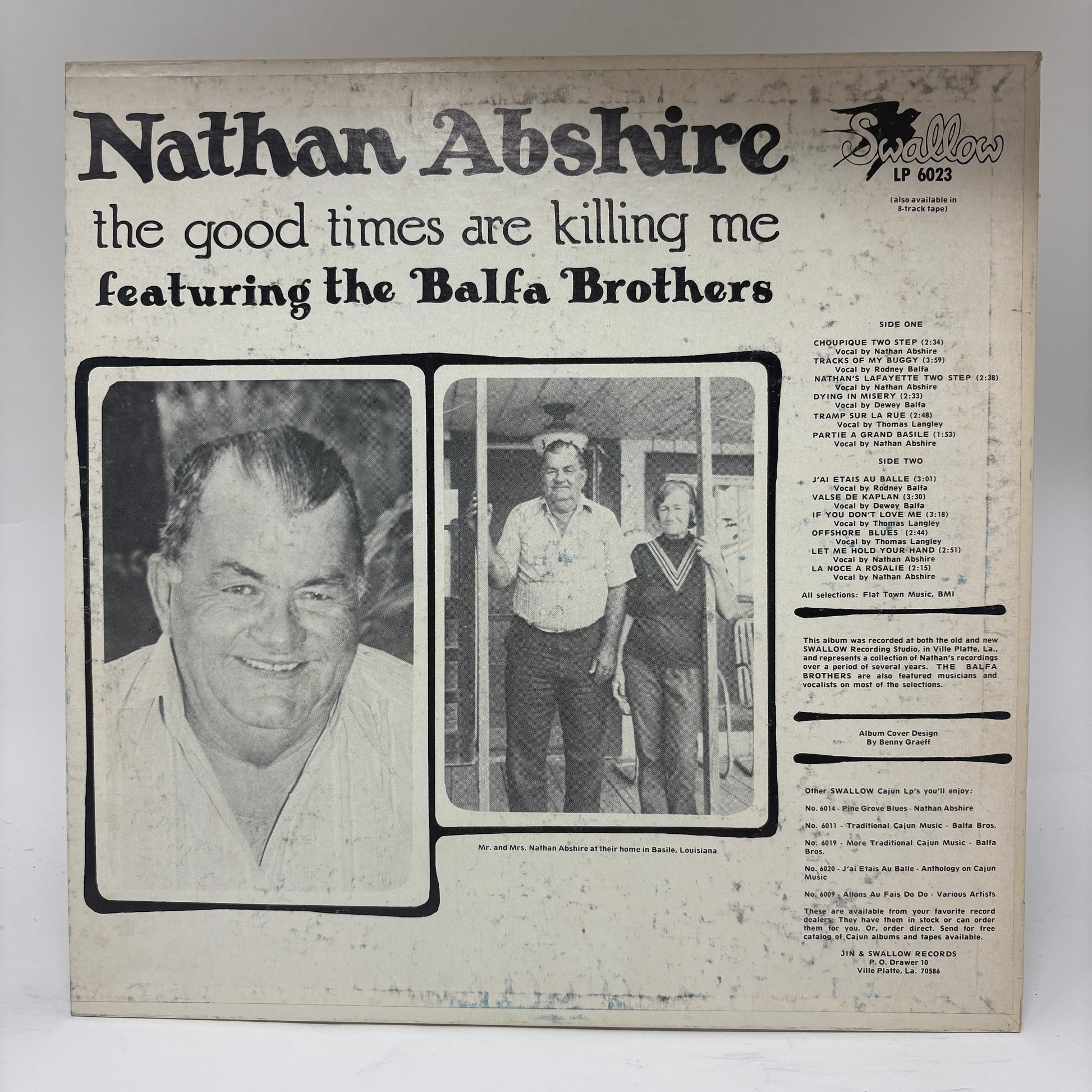 Nathan Abshire Featuring The Balfa Brothers : The Good Times Are Killing Me (LP,Album)