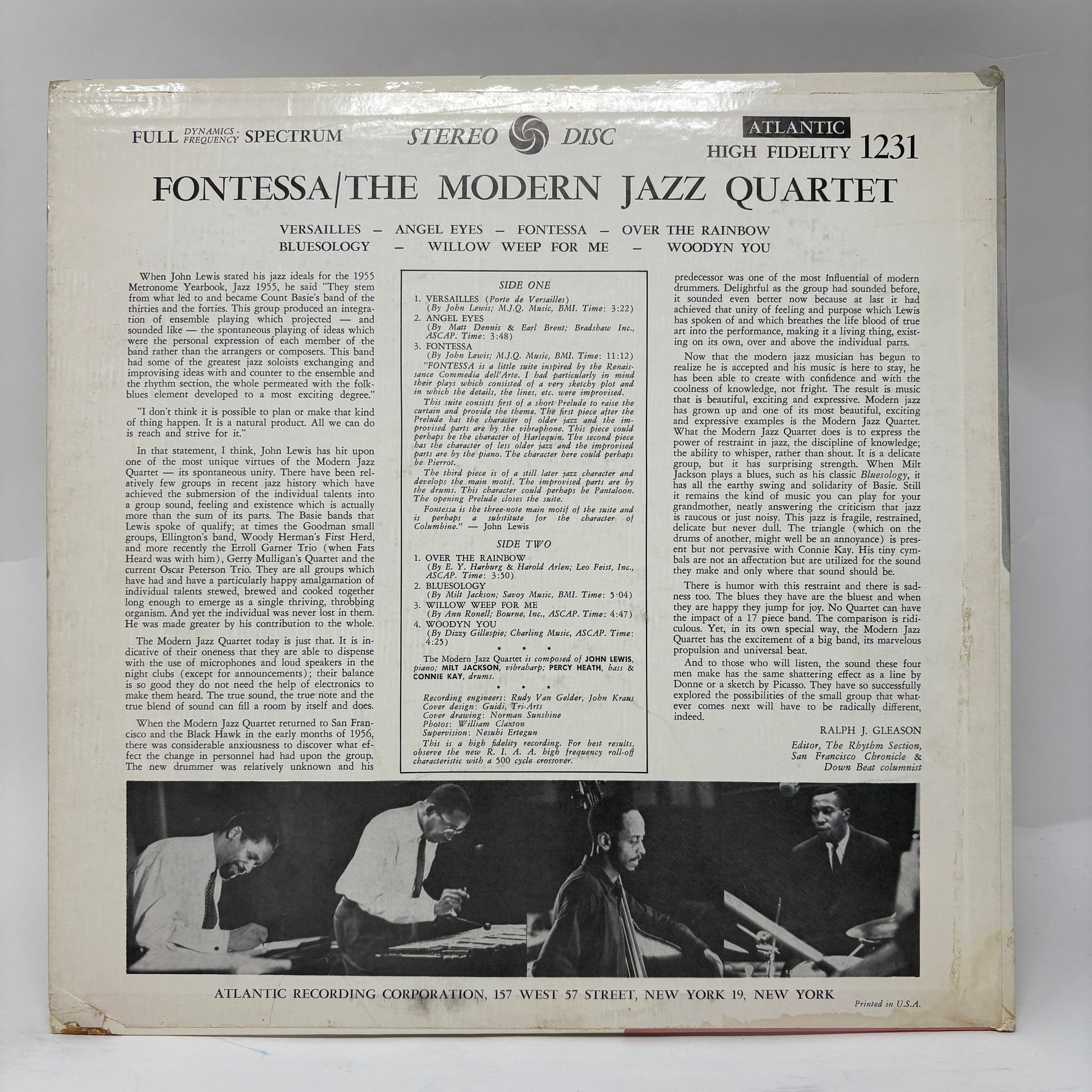 The Modern Jazz Quartet : Fontessa (LP,Album,Repress,Stereo)