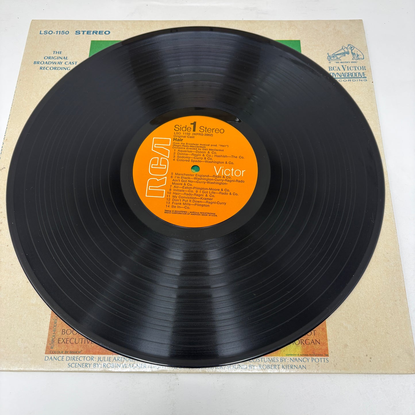 Various : Hair - The American Tribal Love-Rock Musical (The Original Broadway Cast Recording) (LP,Album,Repress,Stereo)