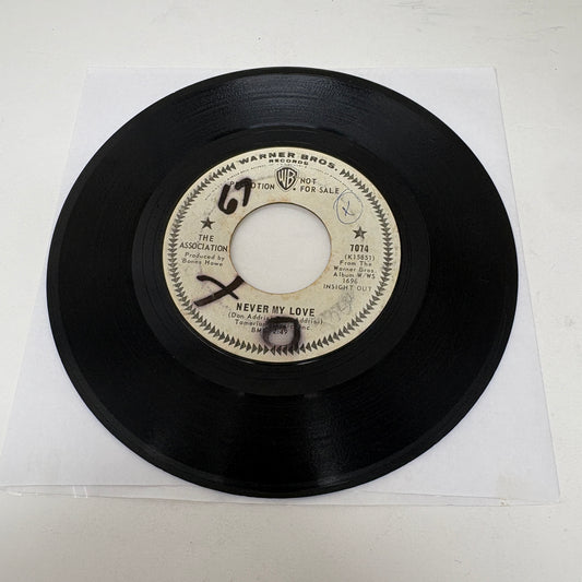 The Association (2) : Never My Love (7",45 RPM,Promo)